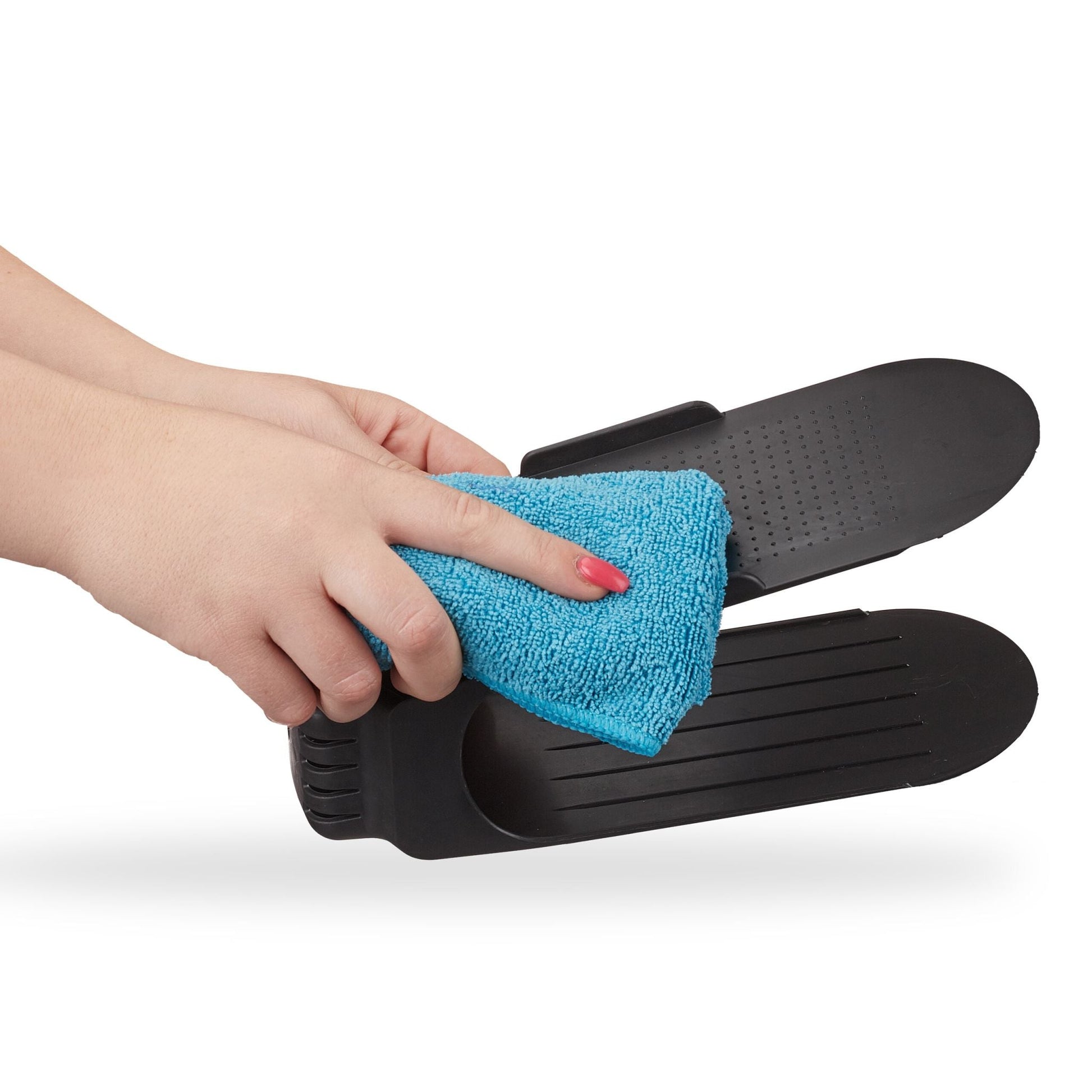 Schuhstapler 15er-Set Schwarz von Relaxdays