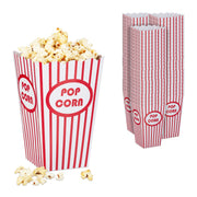 Popcorntüten 72er-Set rot/weiss Weiss-Rot von Relaxdays