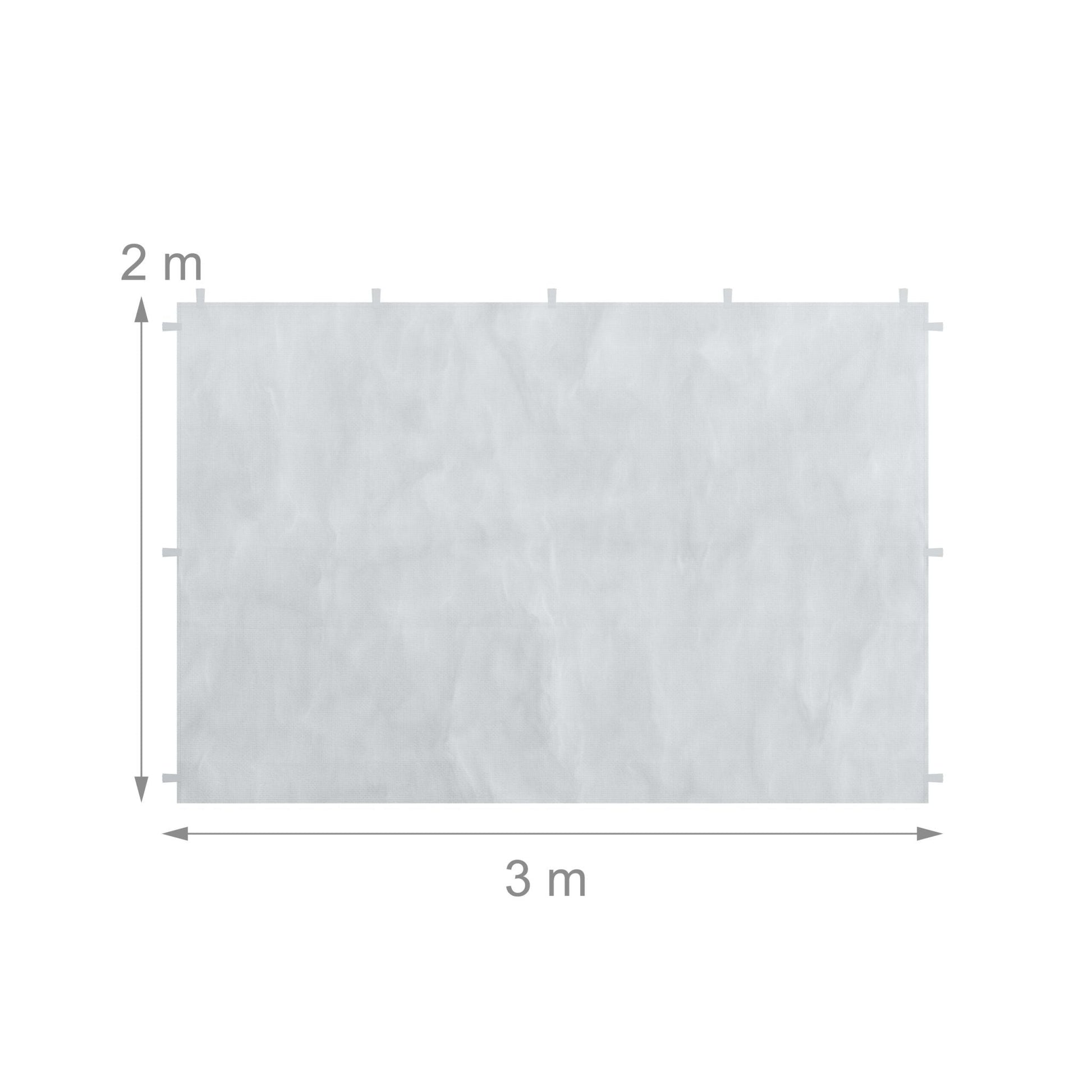Pavillon Seitenteile 3er-Set Weiss-Transparent von Relaxdays