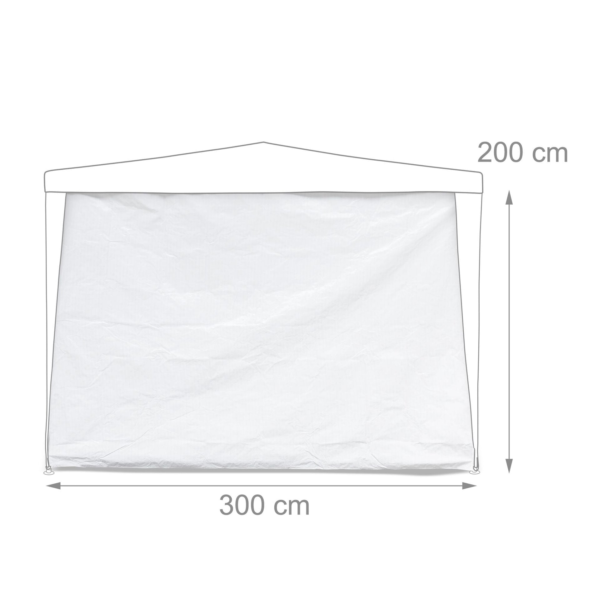 Pavillon Seitenteile 3er-Set Weiss von Relaxdays