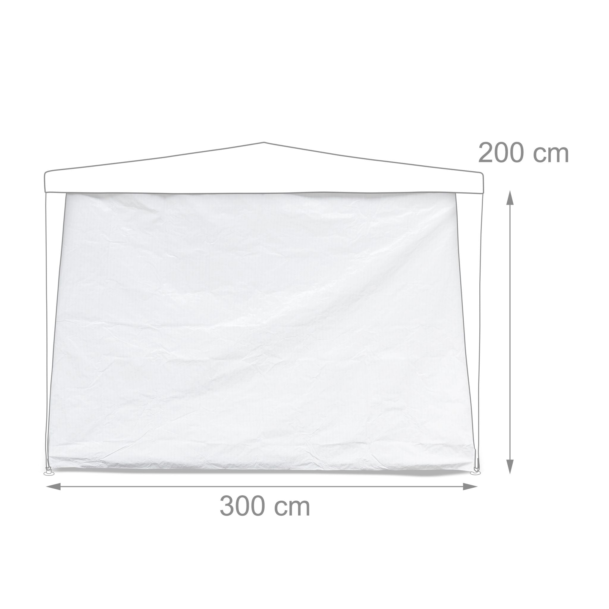 Pavillon Seitenteile 3er-Set Weiss von Relaxdays