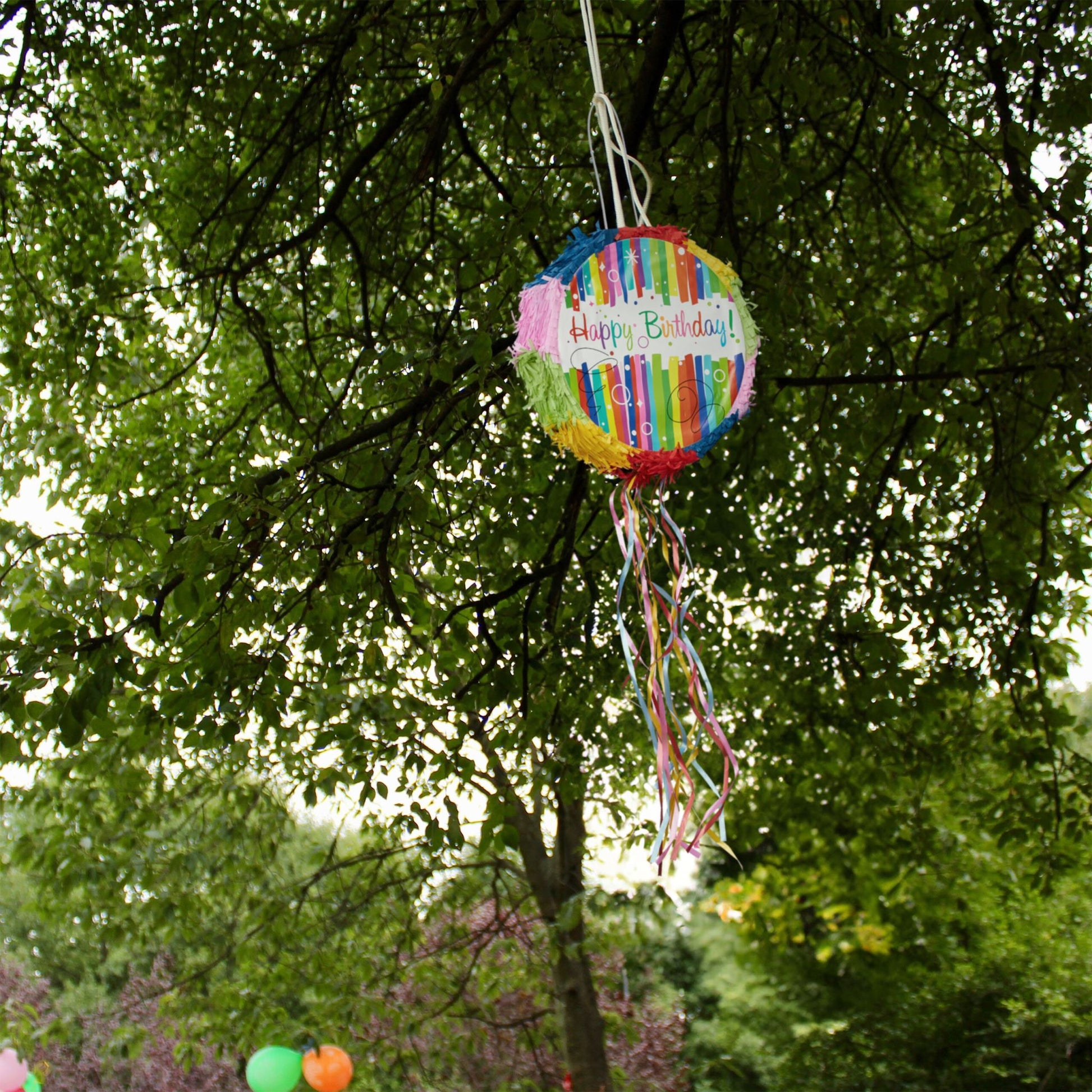 Pinata Geburtstag Blau-Grün-Rot von Relaxdays