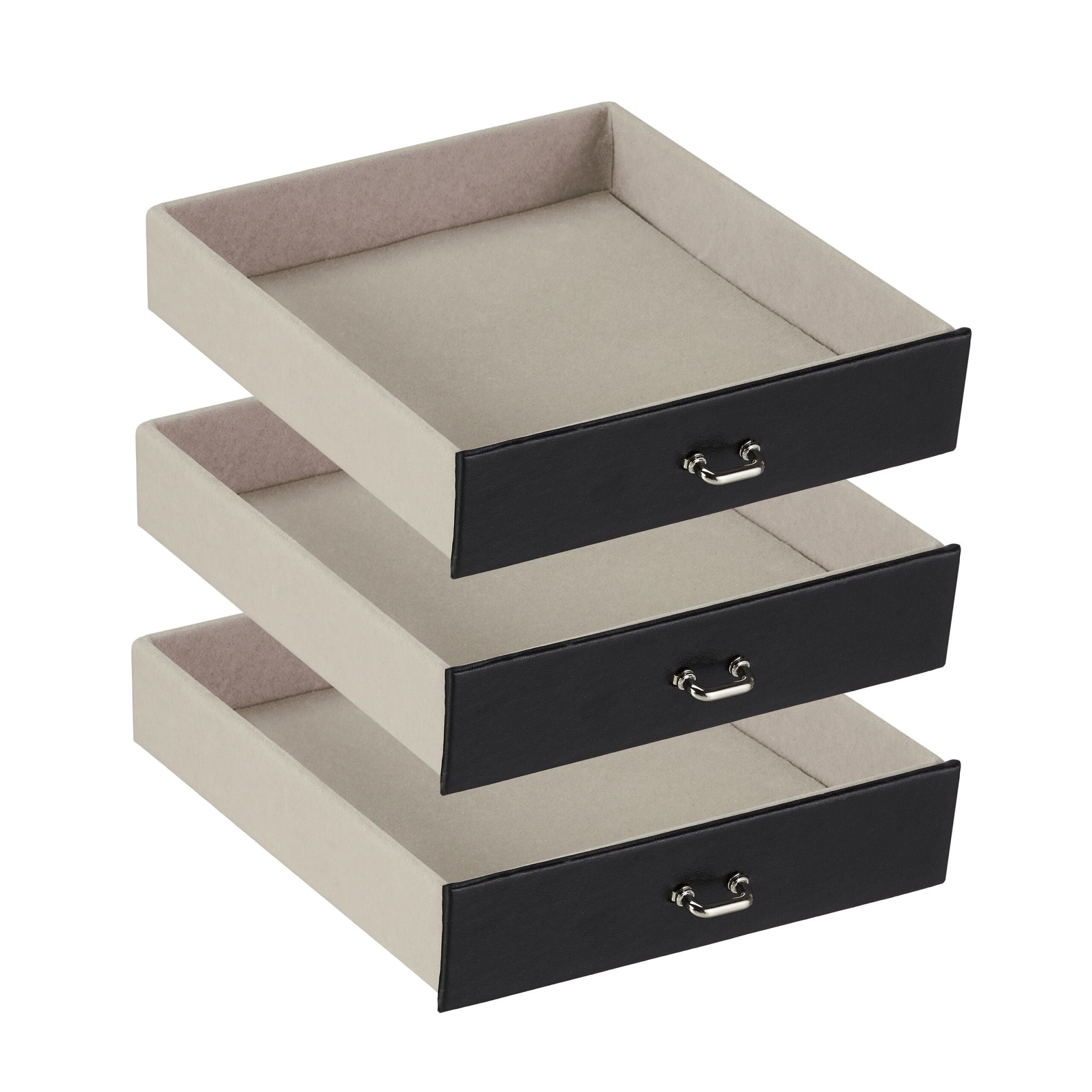Schmuckkasten mit Spiegel Schwarz-Silber-Grau von Relaxdays
