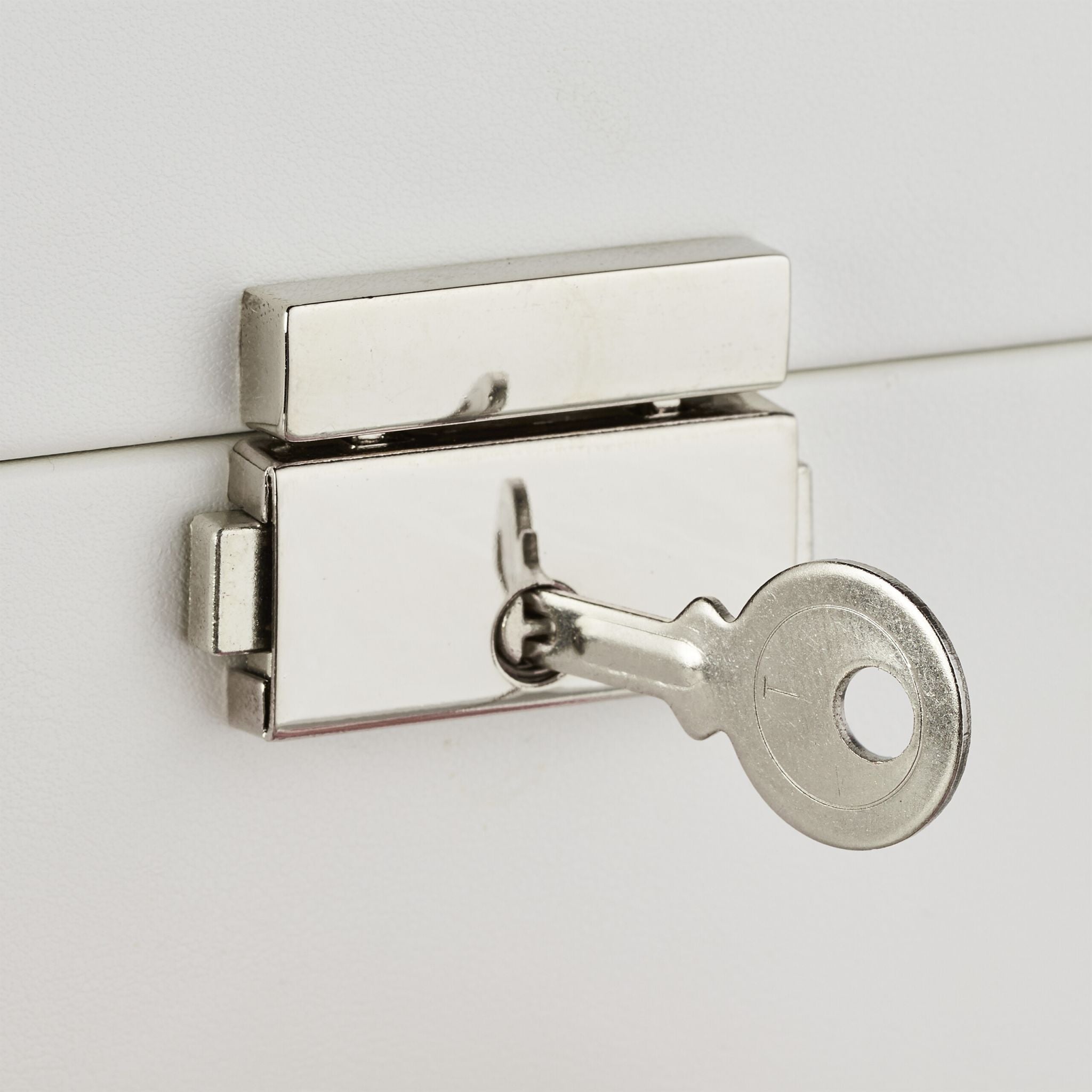Schmuckkasten Beige-Weiss-Silber von Relaxdays