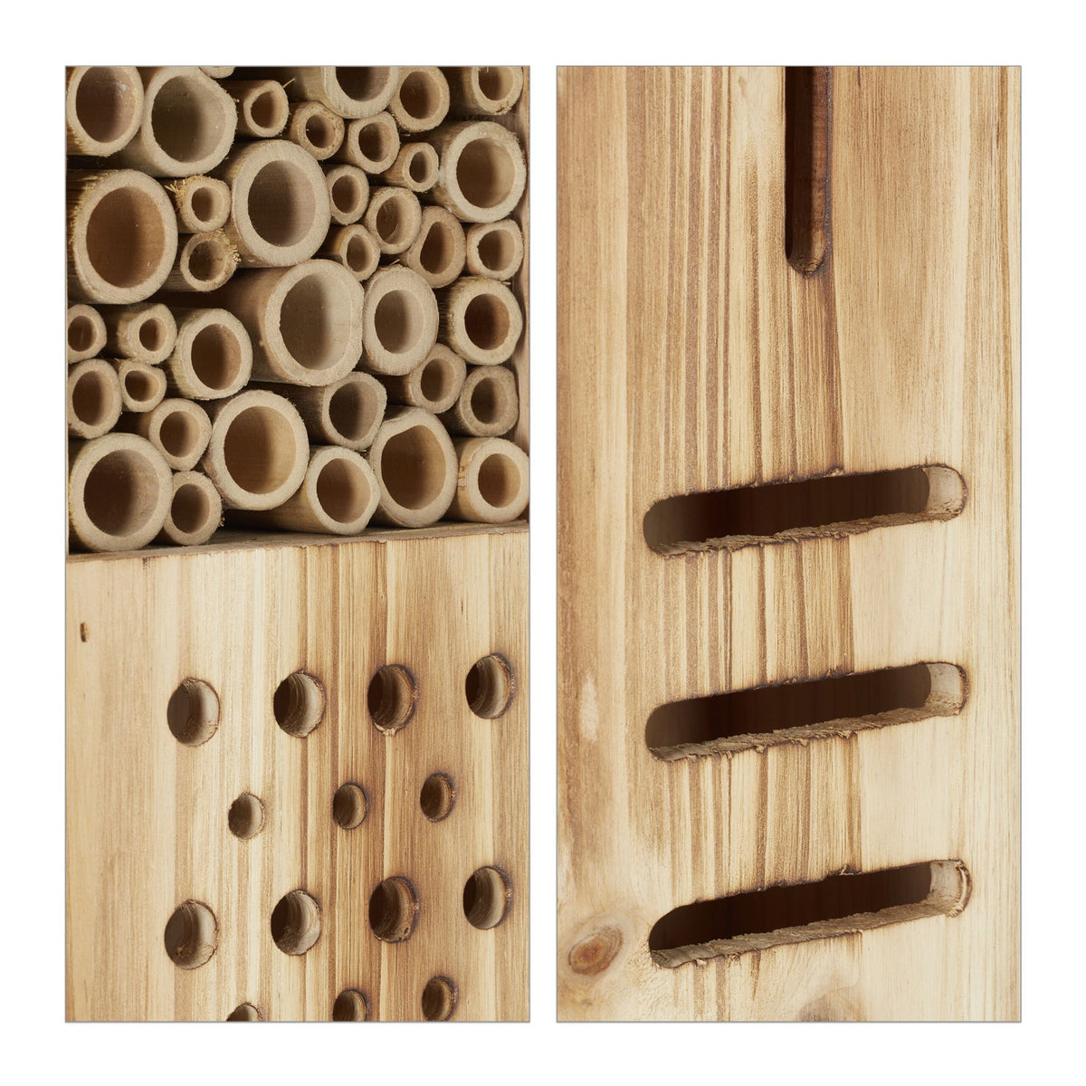 Insektenhotel mit Ständer Hellbraun von Relaxdays