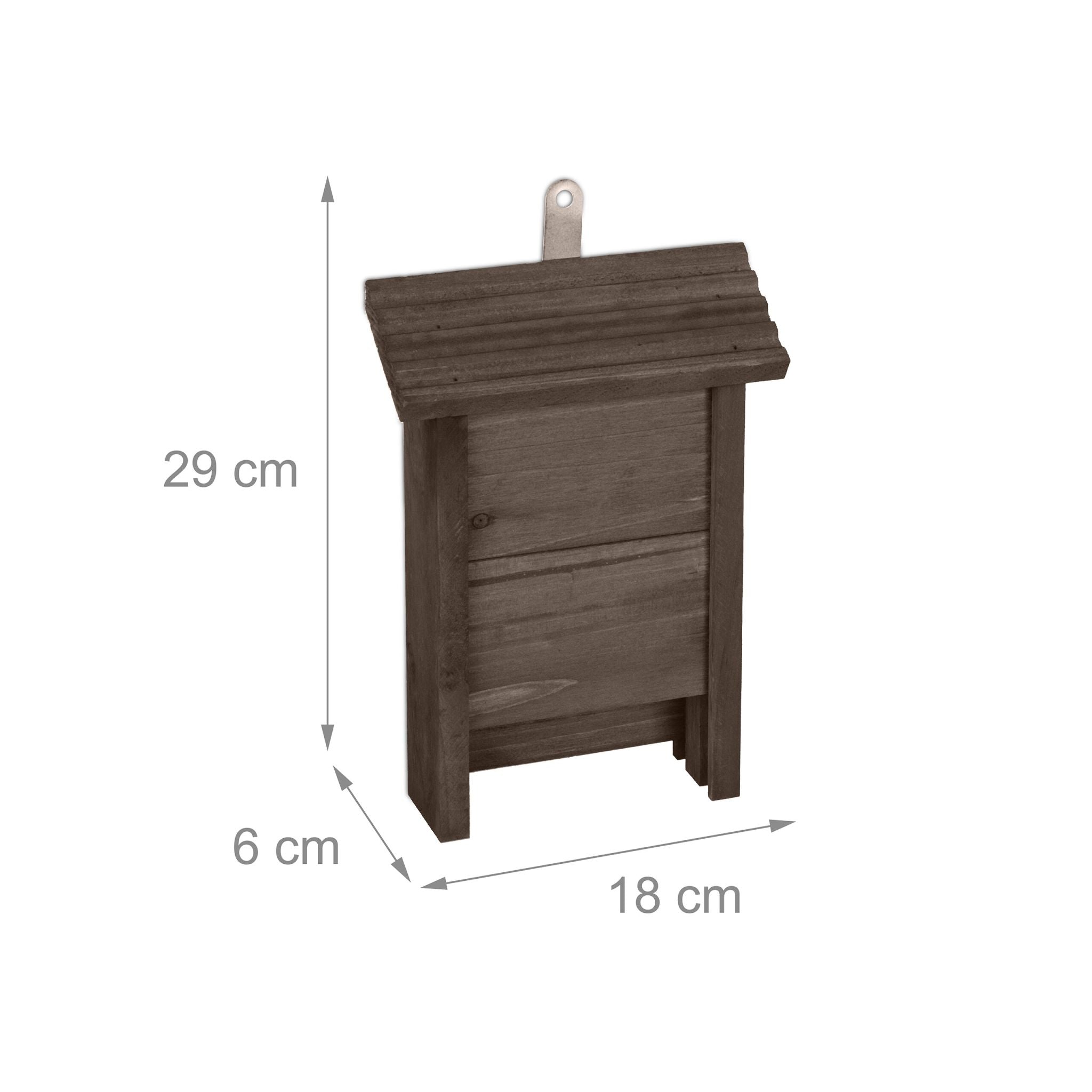 Fledermauskasten Holz Braun von Relaxdays