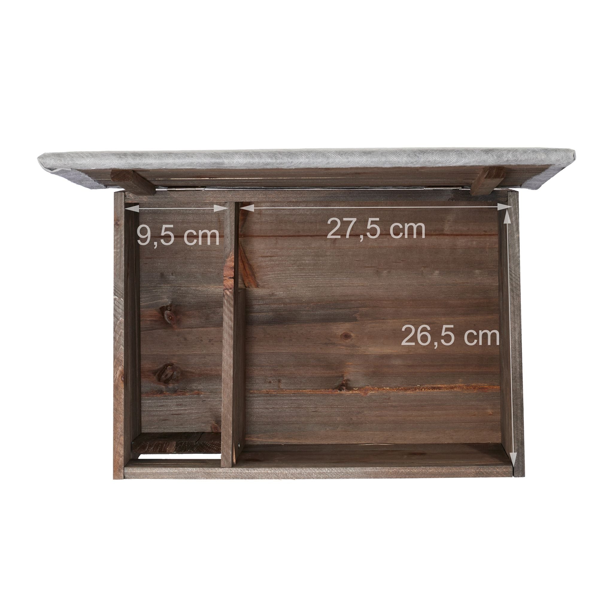 Grosses Igelhaus Holz Weiss-Braun von Relaxdays