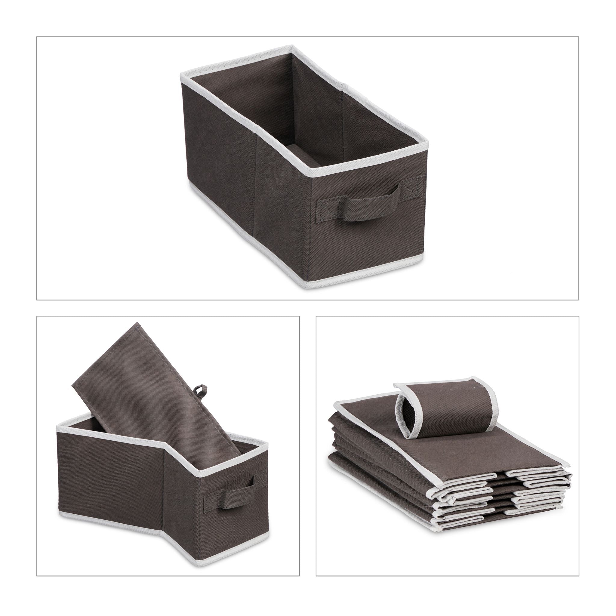Hängeregal Kleiderschrank 7 Fächer Anthrazit-Weiss von Relaxdays