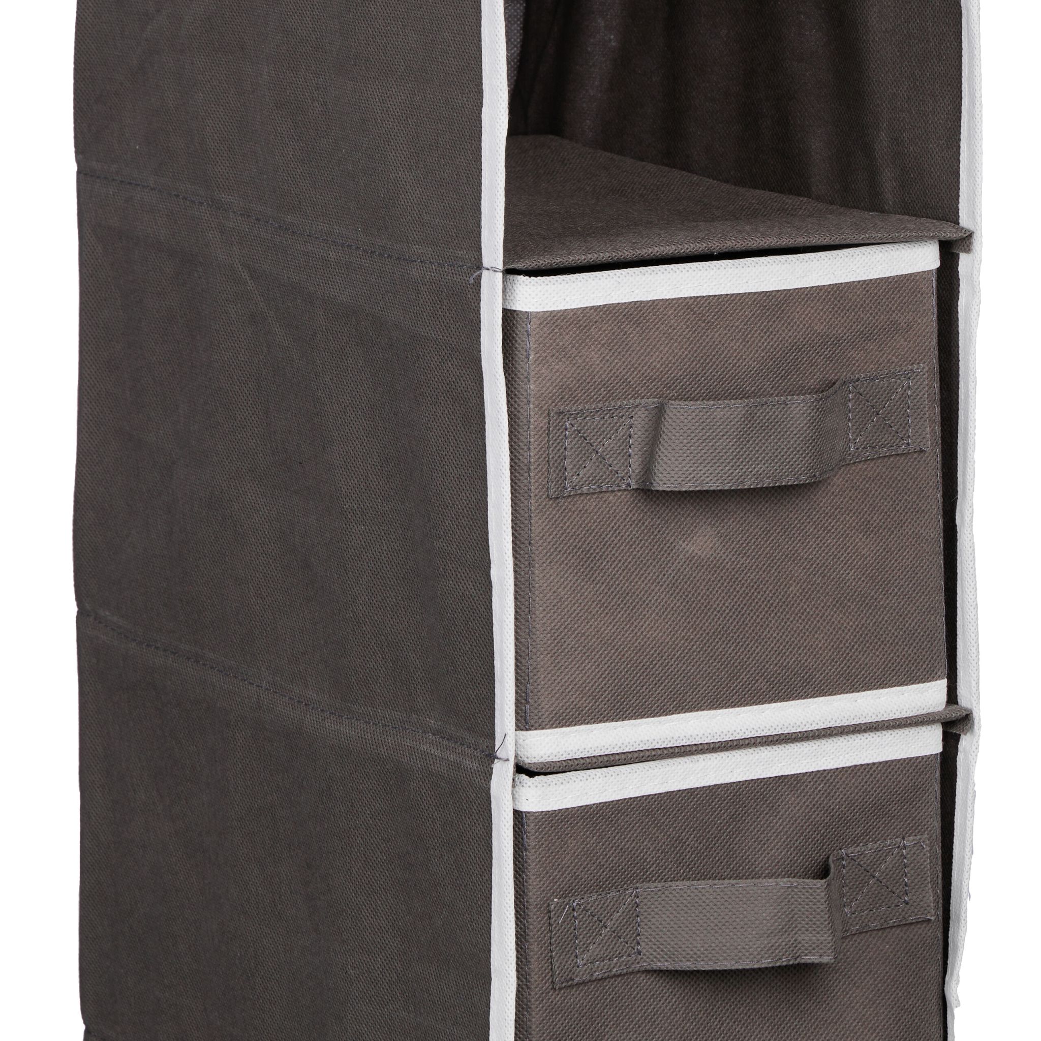 Hängeregal Kleiderschrank 7 Fächer Anthrazit-Weiss von Relaxdays