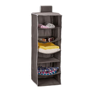 Hängeregal Kleiderschrank 6 Fächer Anthrazit-Weiss von Relaxdays
