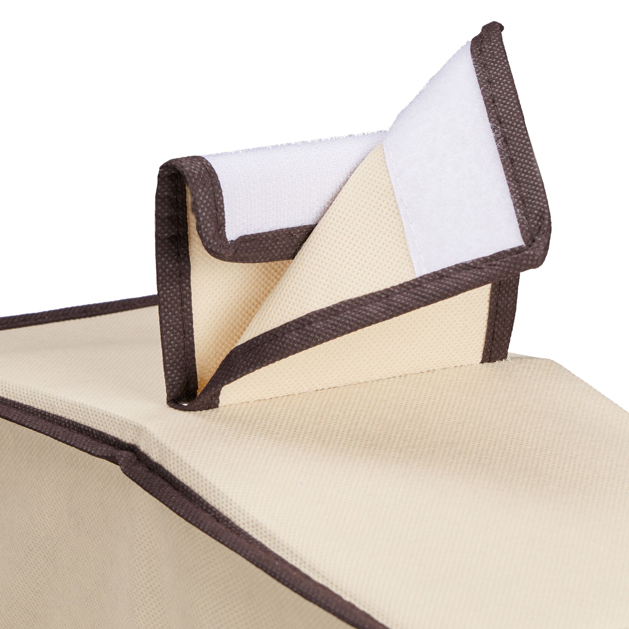 Hängeregal Kleiderschrank 6 Fächer Beige-Dunkelbraun von Relaxdays