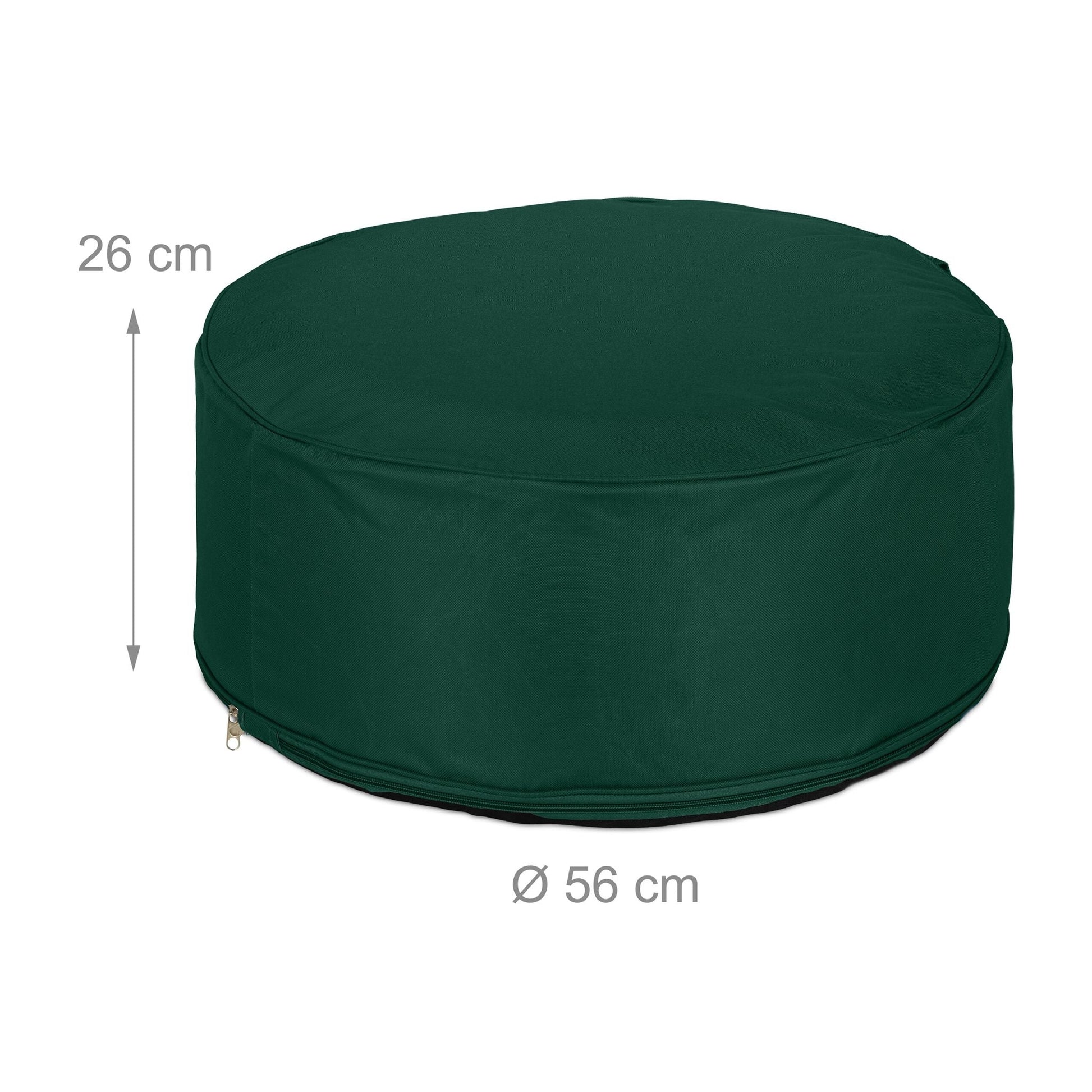 Aufblasbarer Hocker in Grün Dunkelgrün von Relaxdays