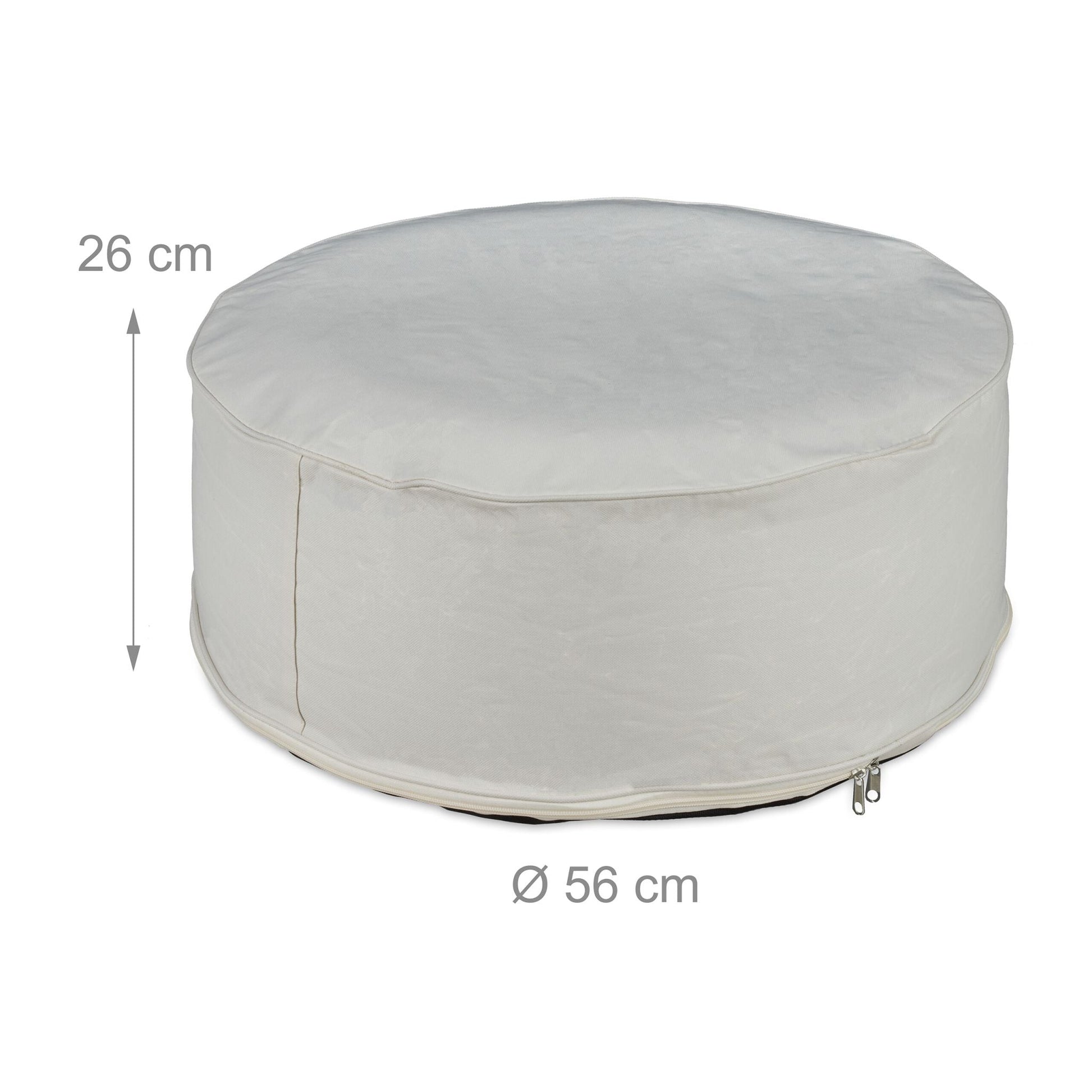 Aufblasbarer Hocker in Creme Creme von Relaxdays