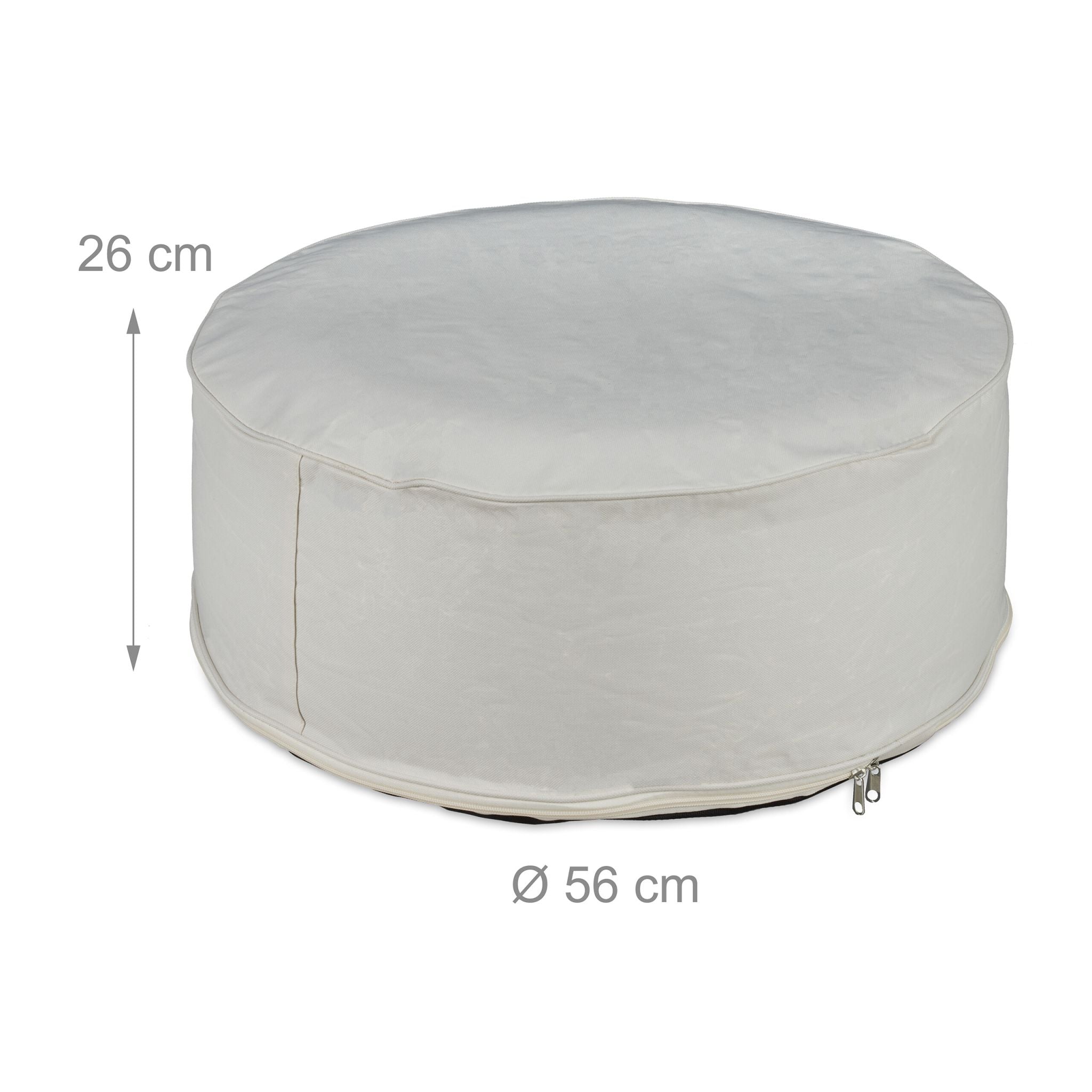Aufblasbarer Hocker in Creme Creme von Relaxdays