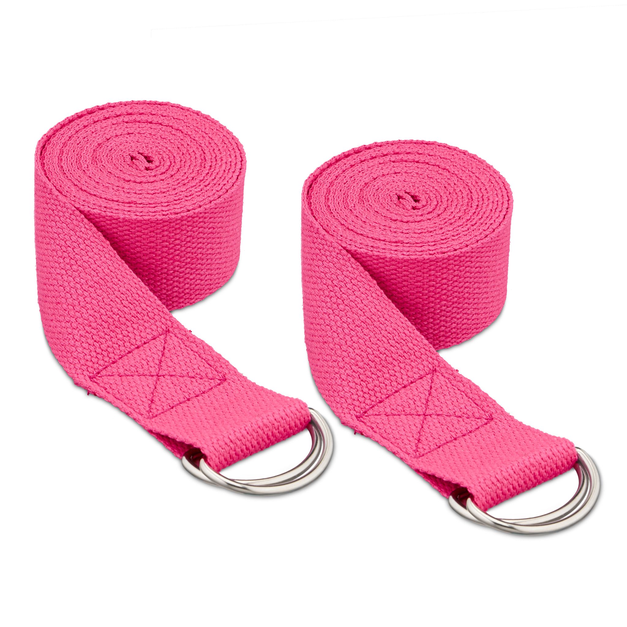 Yogagurte 2er-Set Pink von Relaxdays