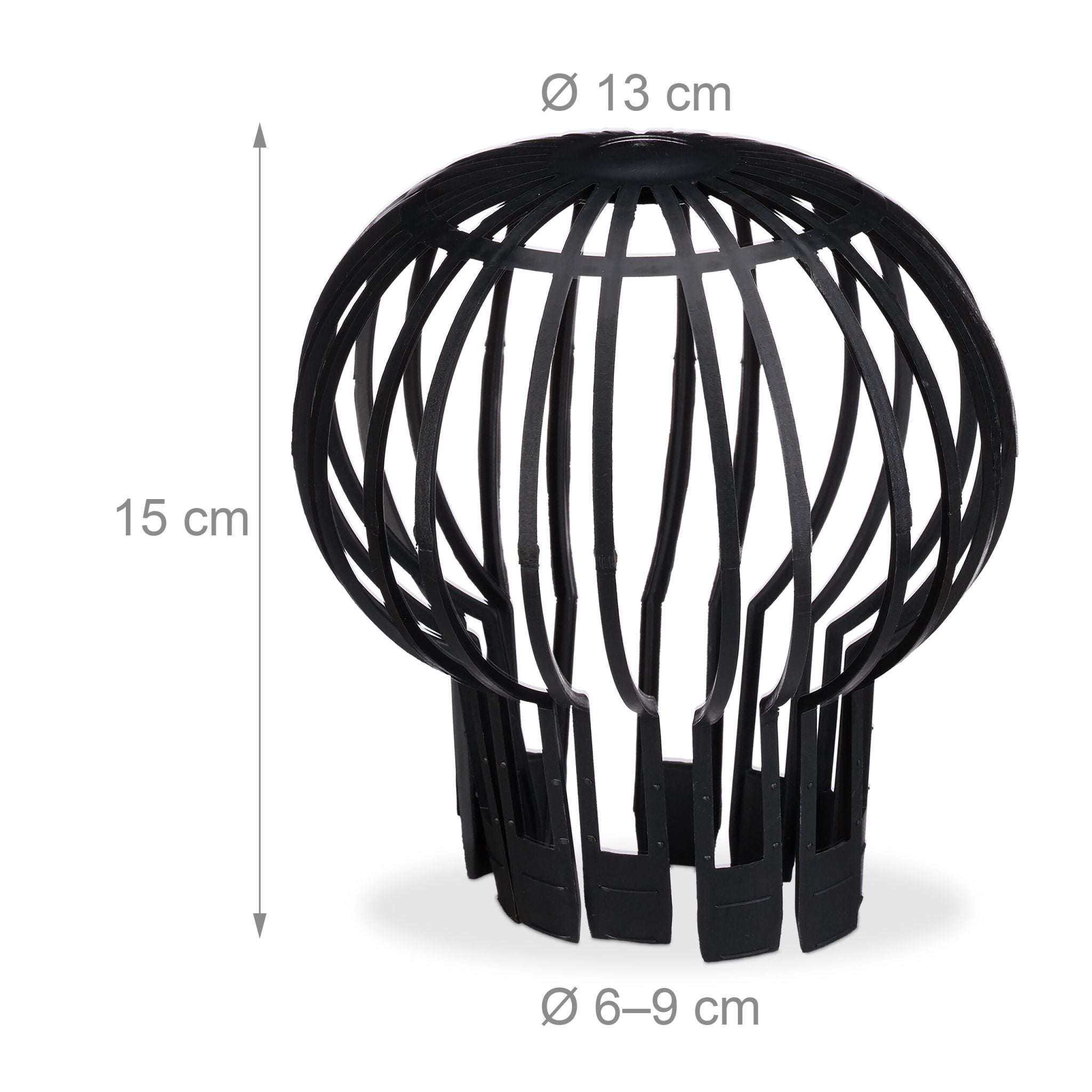 Dachrinnen Laubschutz 6er-Set Schwarz von Relaxdays