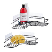 Duschablage ohne Bohren 2er-Set Schwarz von Relaxdays