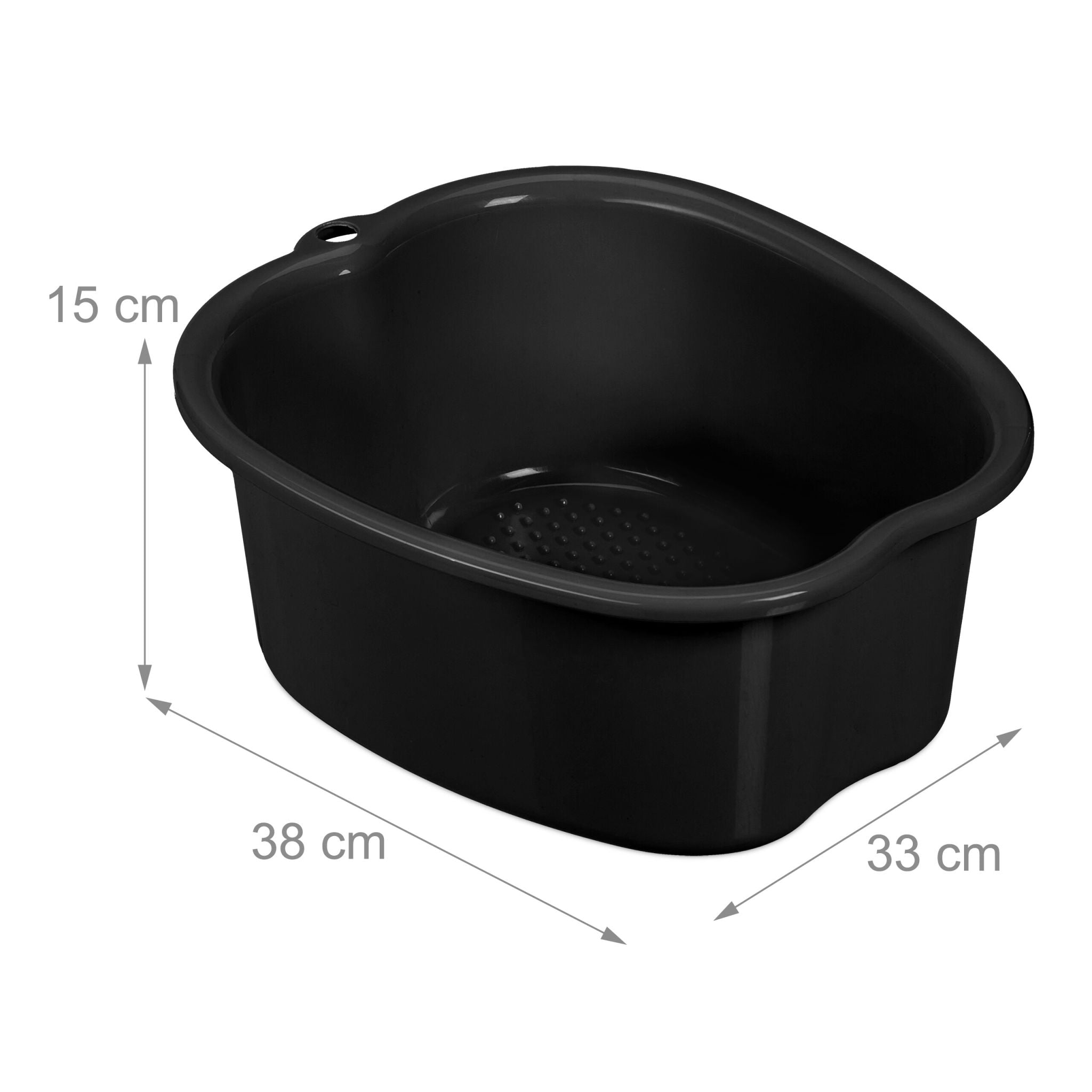 Fussbadewanne Schwarz von Relaxdays