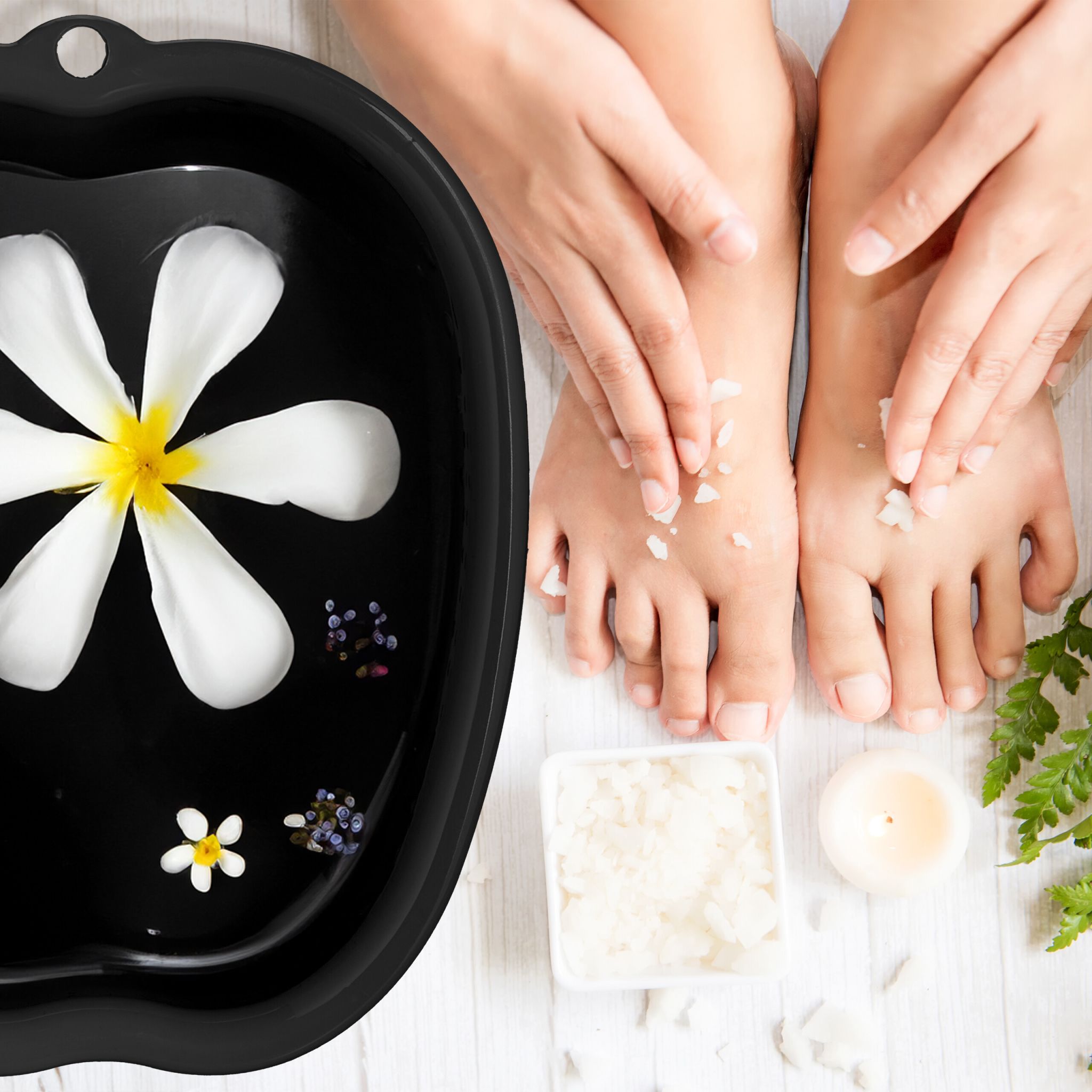 Fussbadewanne Schwarz von Relaxdays