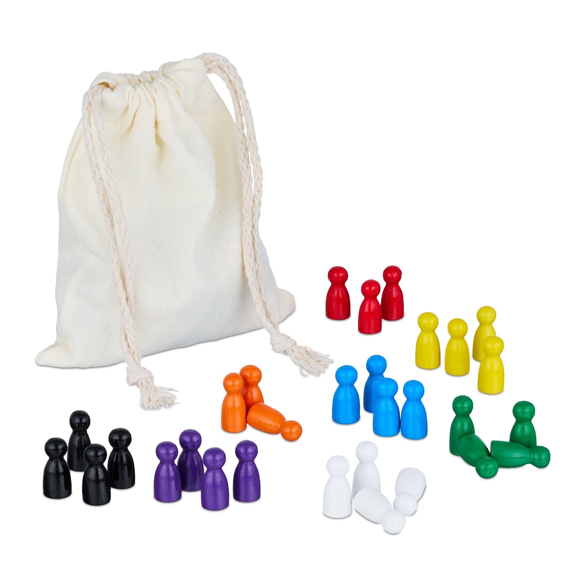 Spielfiguren für Brettspiele 160er-Set Blau-Grün-Rot von Relaxdays