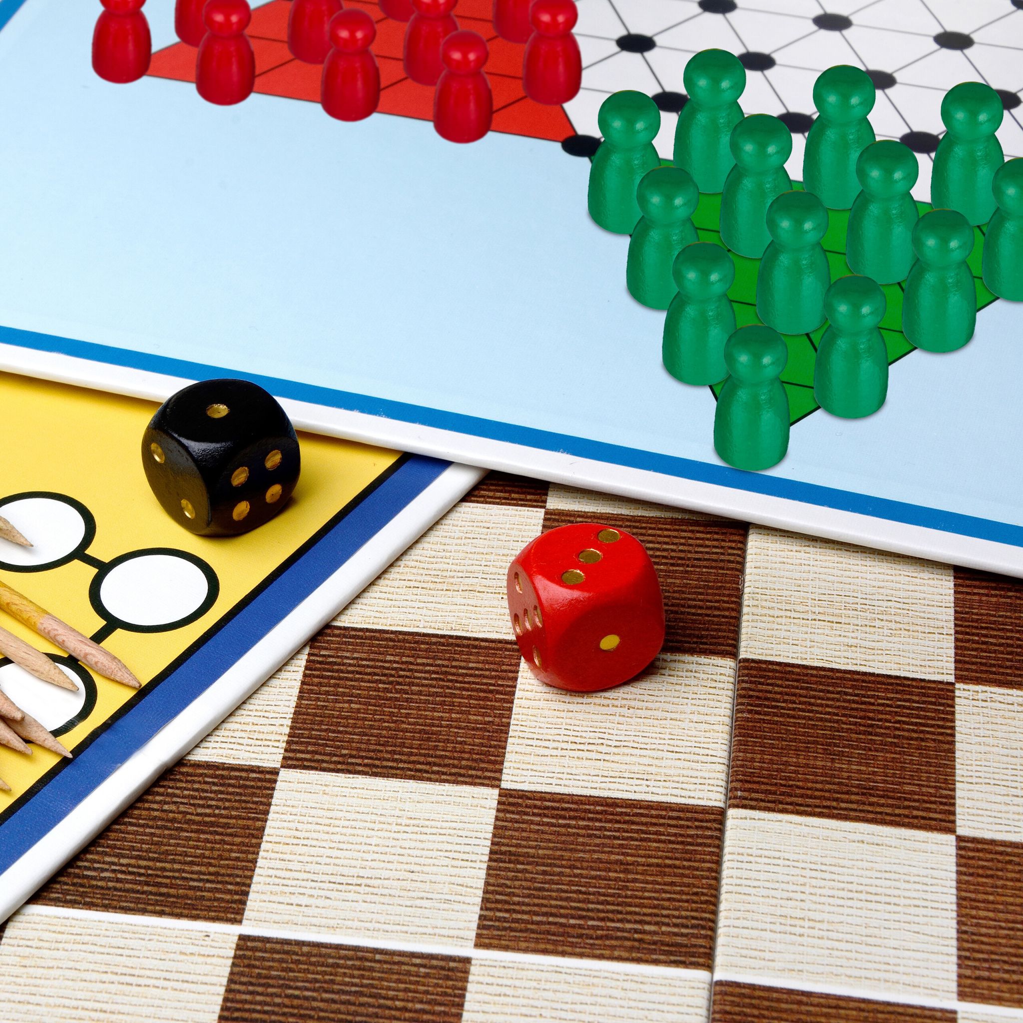 Spielfiguren für Brettspiele 160er-Set Blau-Grün-Rot von Relaxdays