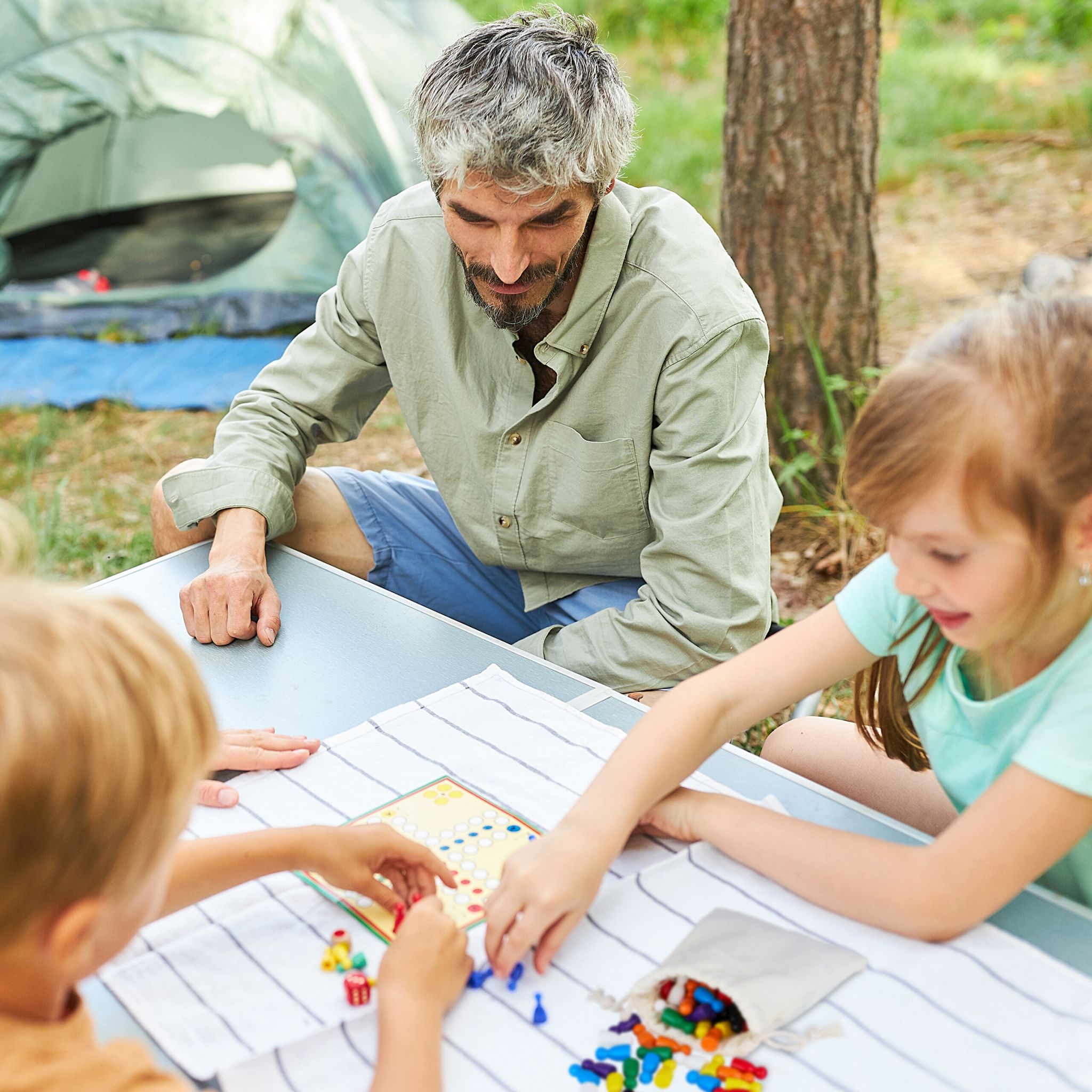 Spielfiguren für Brettspiele 160er-Set Blau-Grün-Rot von Relaxdays