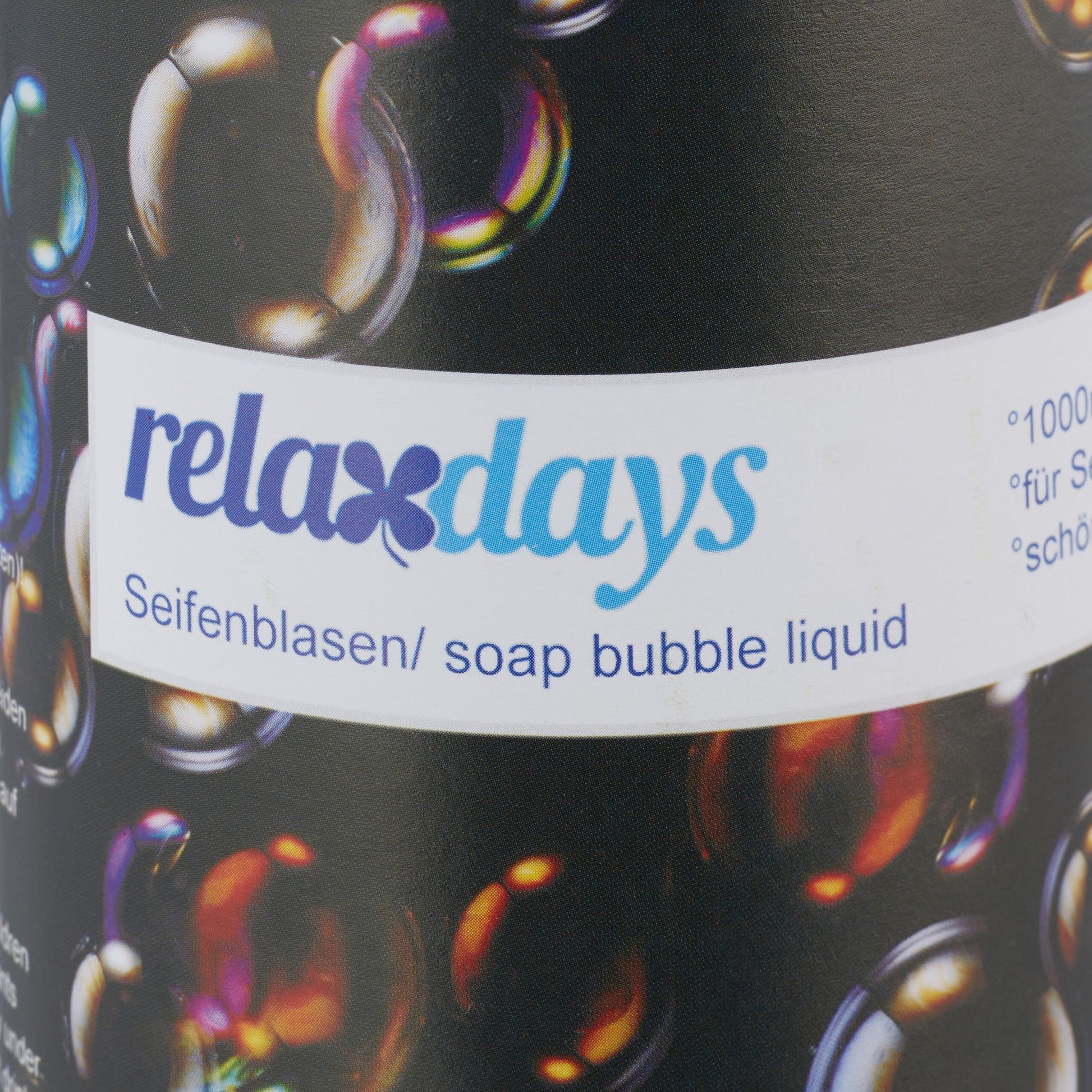 Seifenblasen Nachfüllflasche 1l 2er-Set Grün-Schwarz von Relaxdays