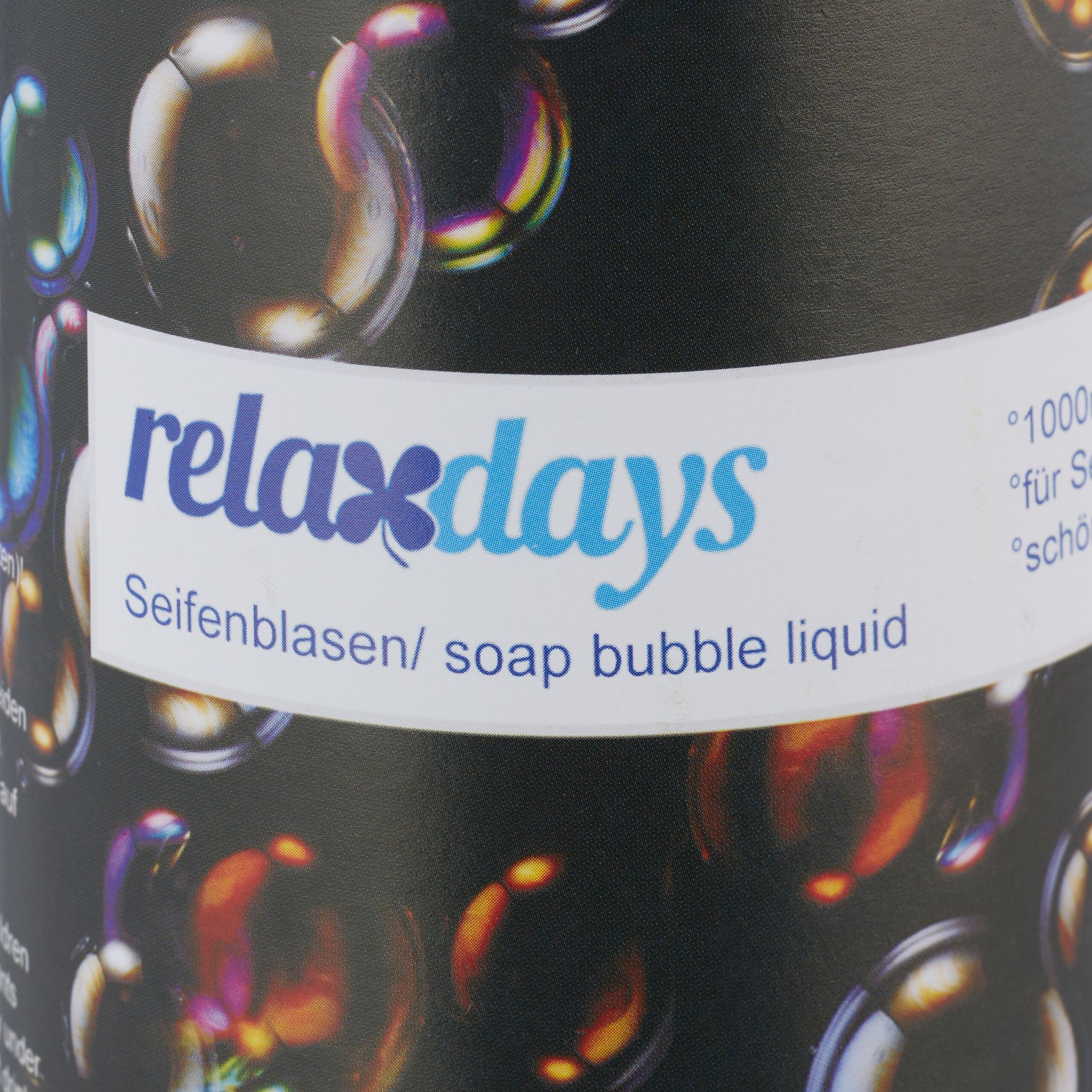 Seifenblasen Nachfüllflasche 1l 2er-Set Grün-Schwarz von Relaxdays
