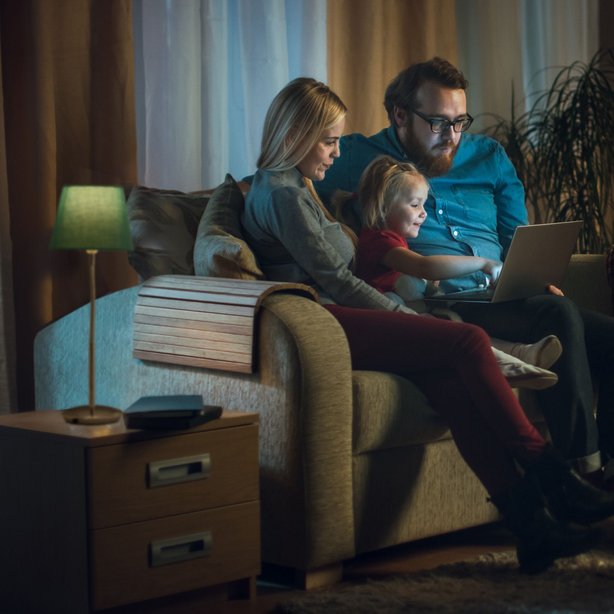 Flexible Tischlampe mit Stoffschirm Silber-Türkis von Relaxdays