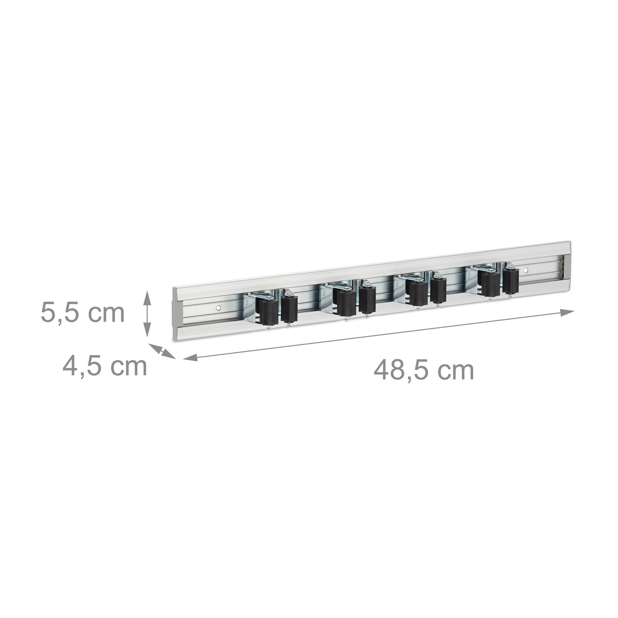 Gerätehalter Wandhalterung 2er-Set Schwarz-Grau von Relaxdays