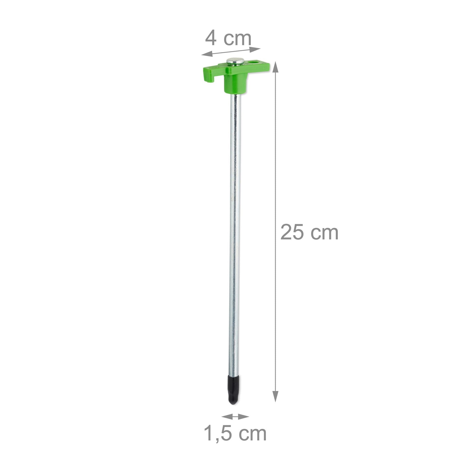 Felsbodenheringe 18er-Set Grün-Schwarz-Silber von Relaxdays