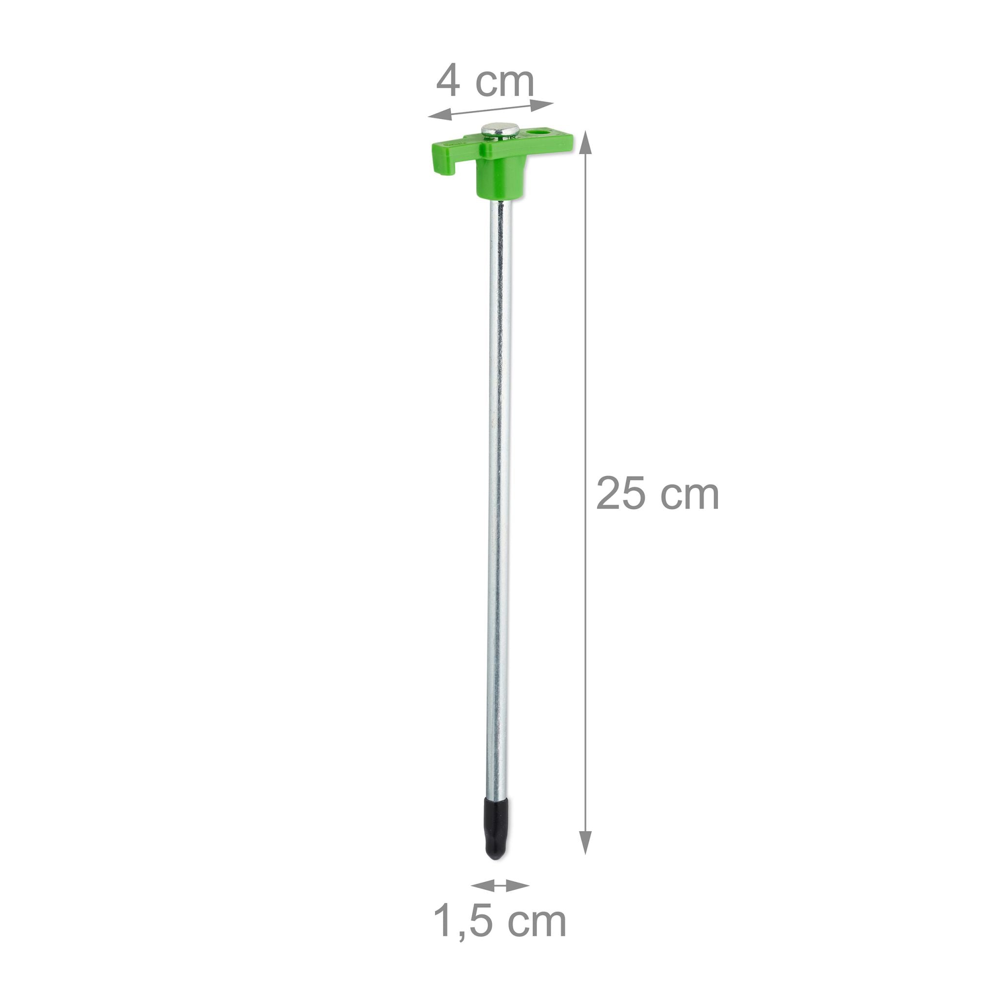 Felsbodenheringe 18er-Set Grün-Schwarz-Silber von Relaxdays