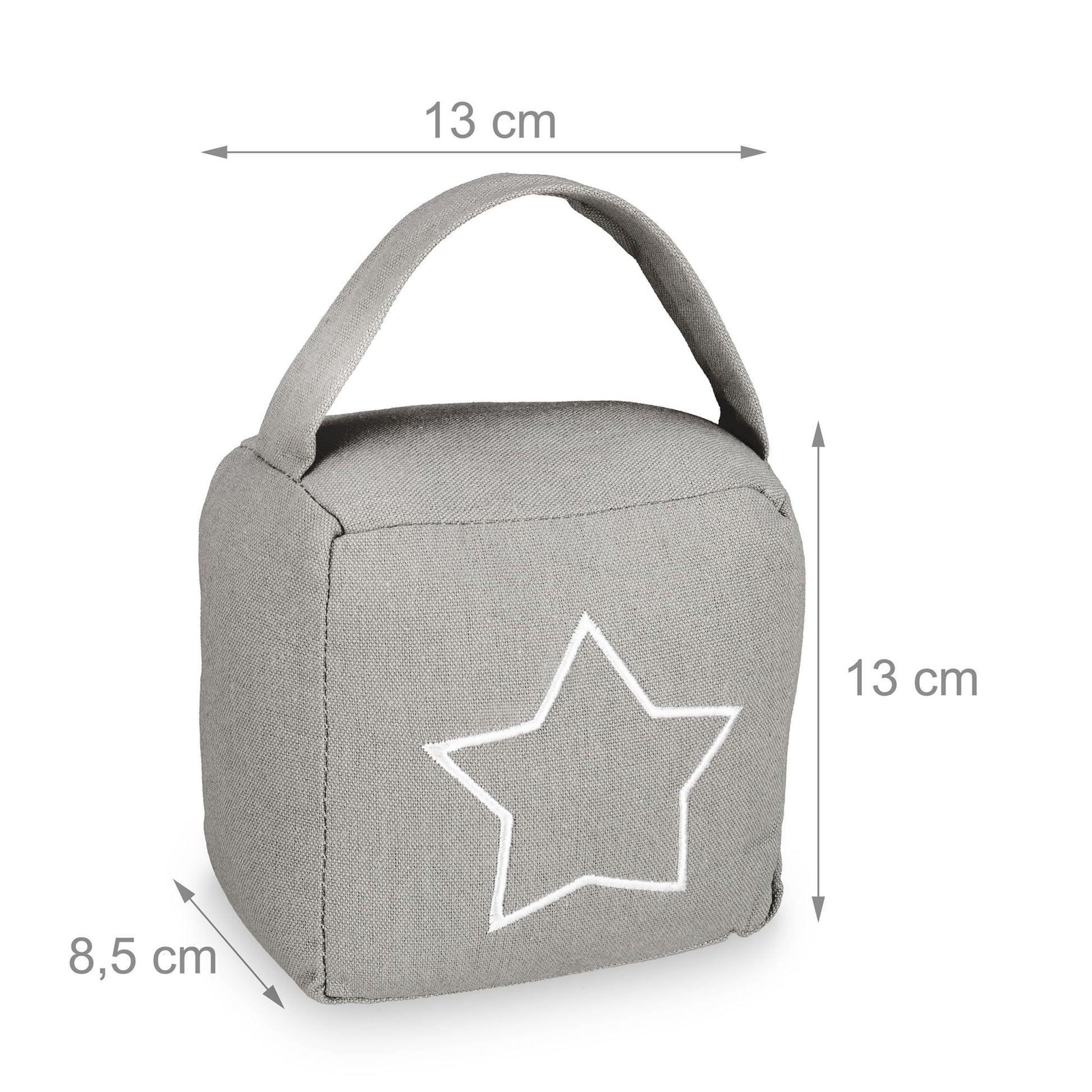 Türstopper Stern 2er-Set Weiss-Grau von Relaxdays