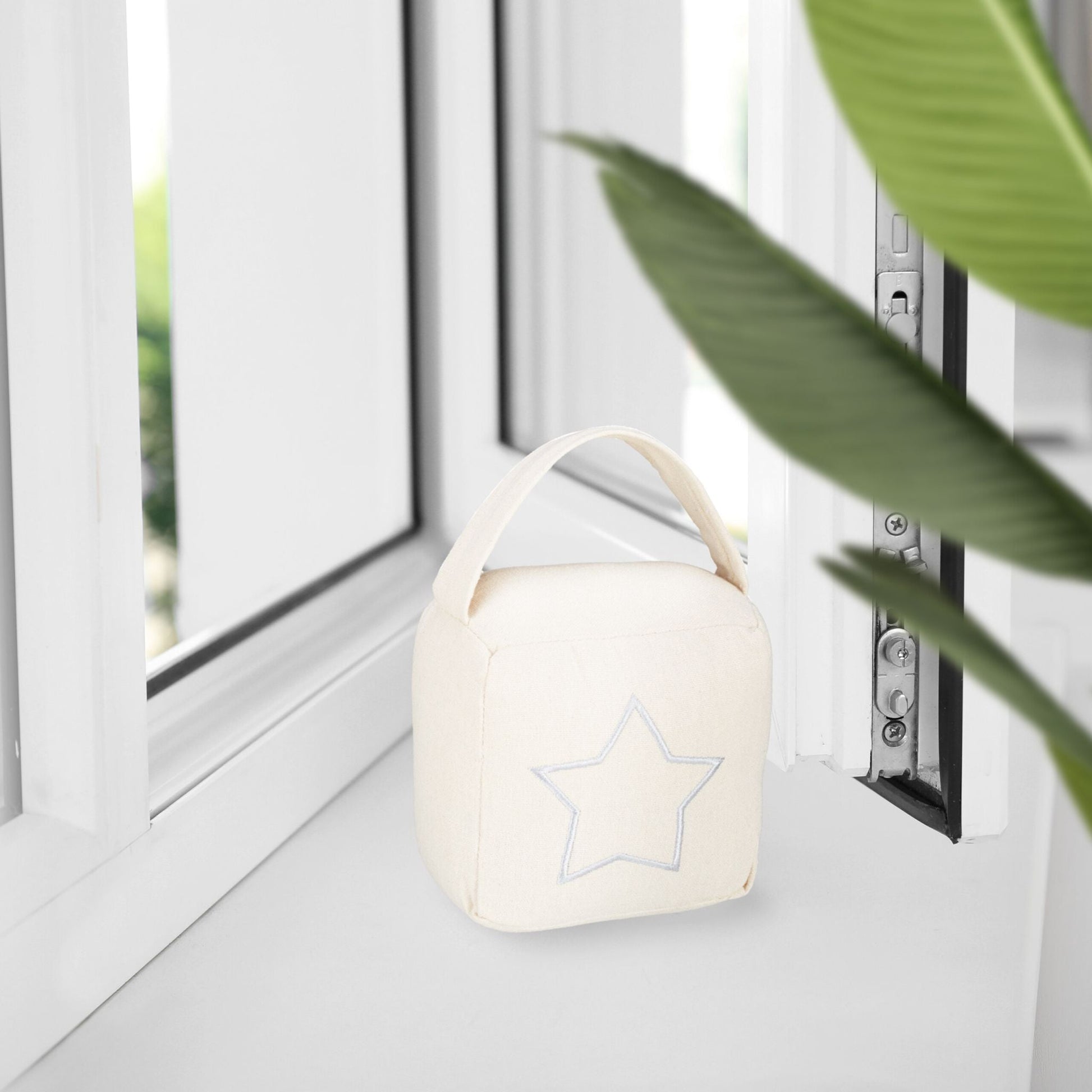 Türstopper Stern 2er-Set Weiss-Grau von Relaxdays