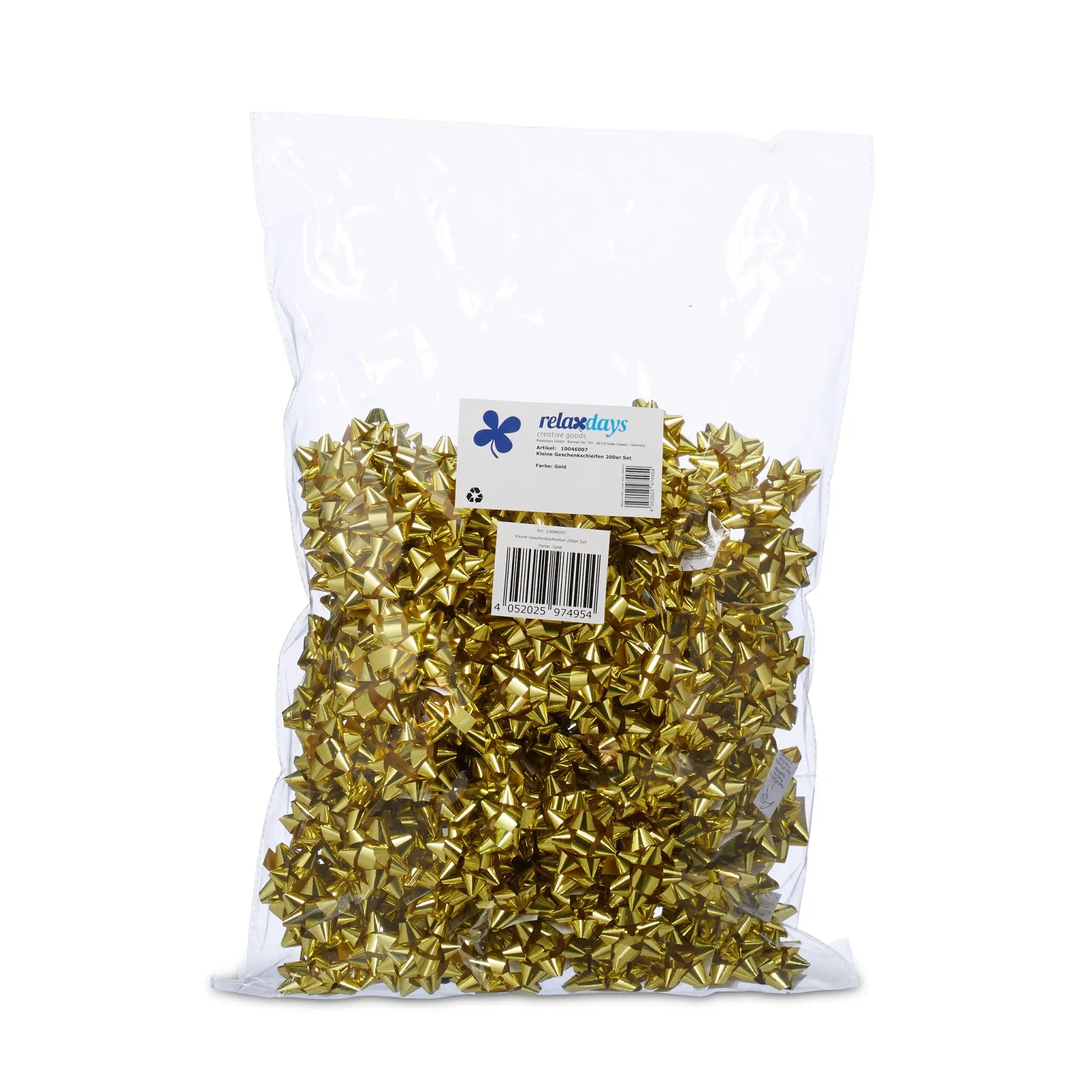 Geschenkschleifen 200er-Set Gold von Relaxdays