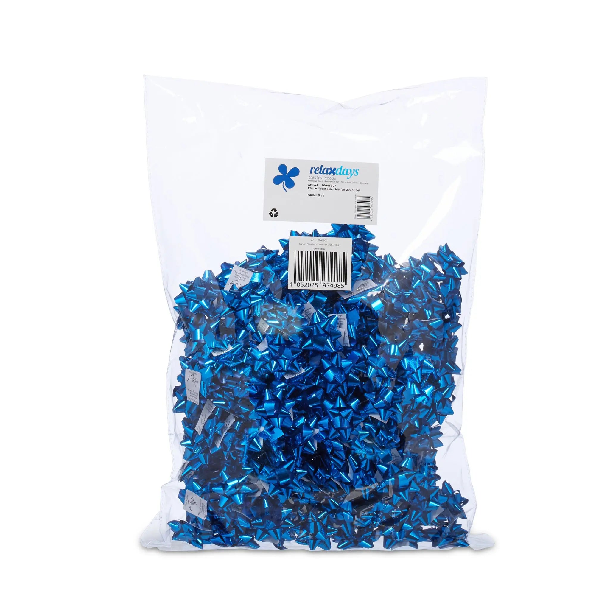Geschenkschleifen 200er-Set Blau von Relaxdays