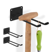 Gerätehalter Stahl 3er-Set Schwarz von Relaxdays