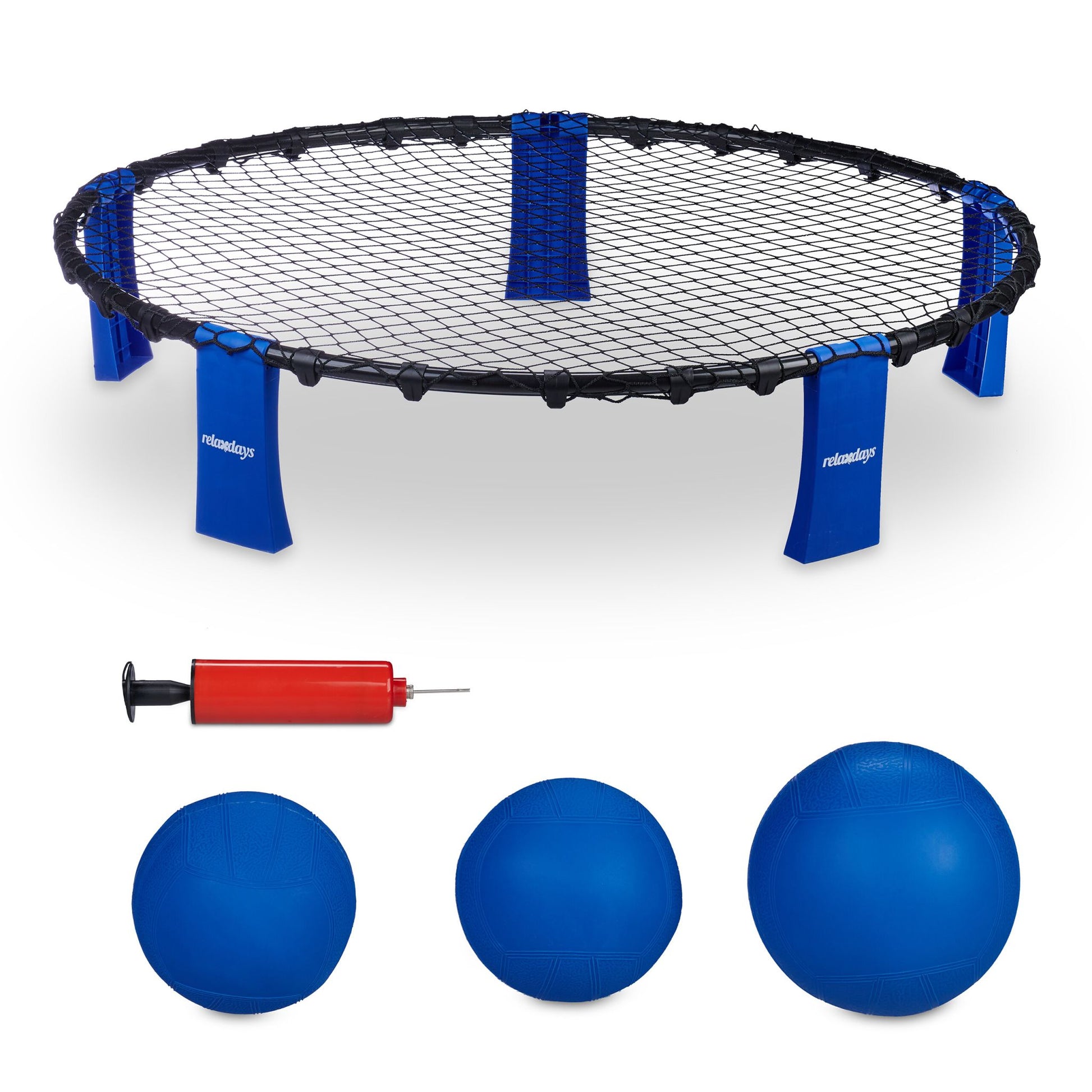 Roundnet Set Blau-Schwarz von Relaxdays