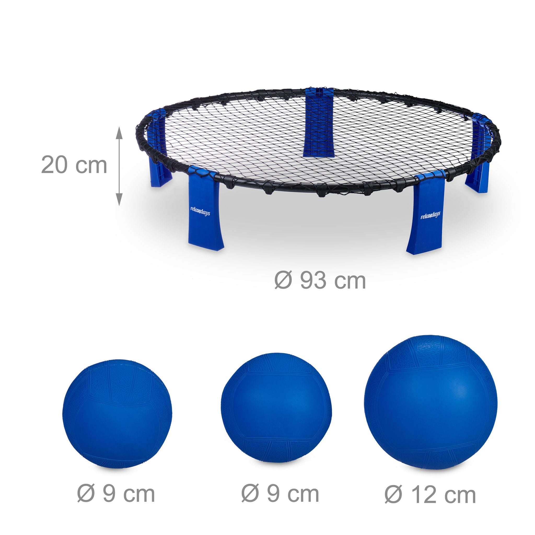 Roundnet Set Blau-Schwarz von Relaxdays