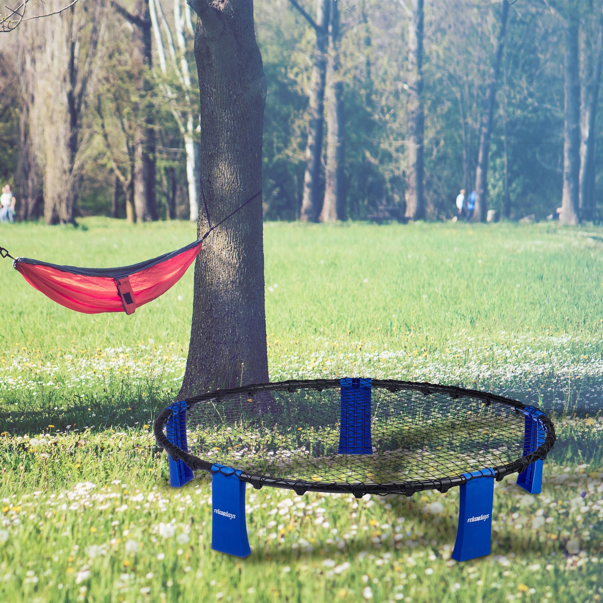 Roundnet Set Blau-Schwarz von Relaxdays