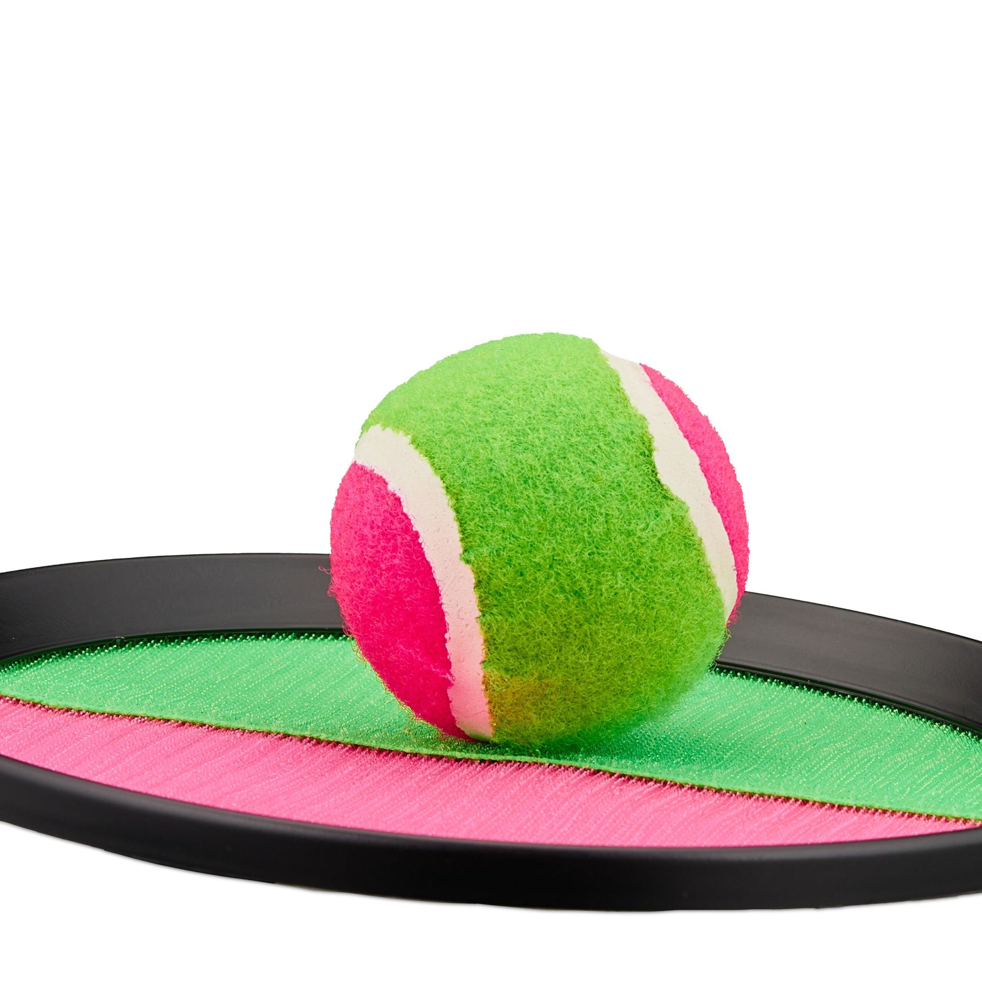 Klettballspiel Set Grün-Pink-Schwarz von Relaxdays