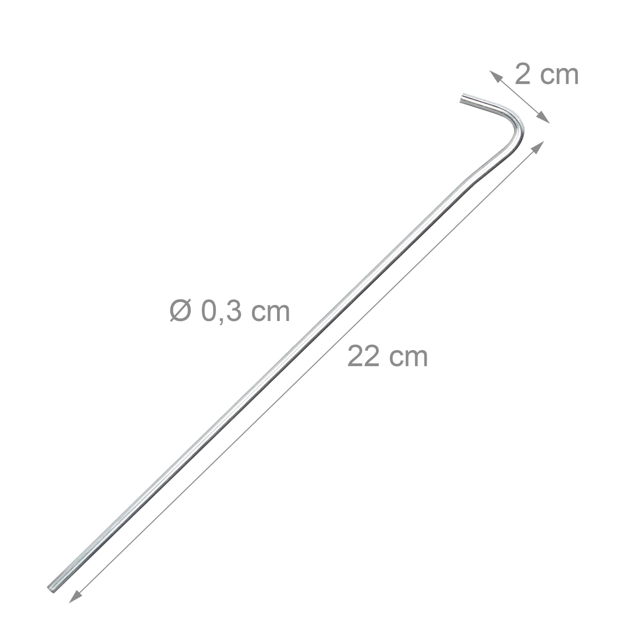 Zeltheringe 25er-Set Silber