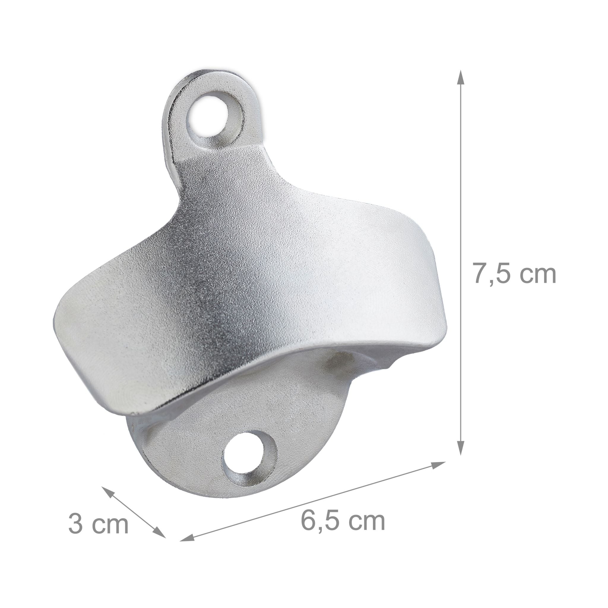 Wandflaschenöffner 5er-Set Silber von Relaxdays