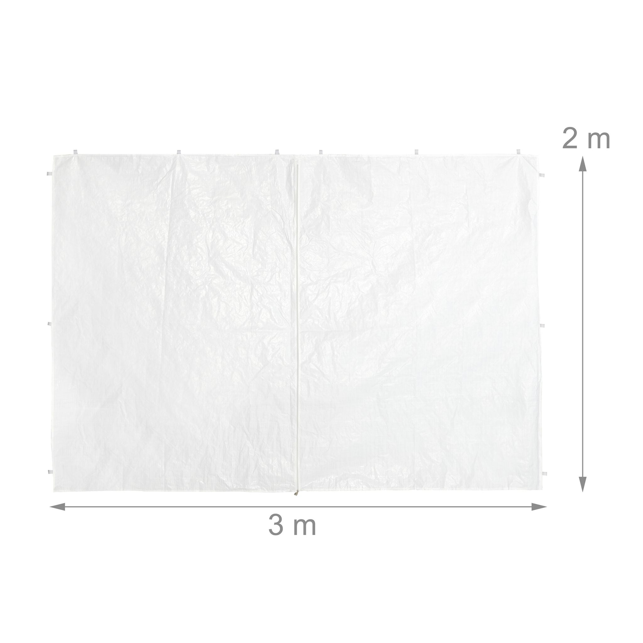 Pavillon Seitenteile 6er-Set Weiss-Transparent von Relaxdays