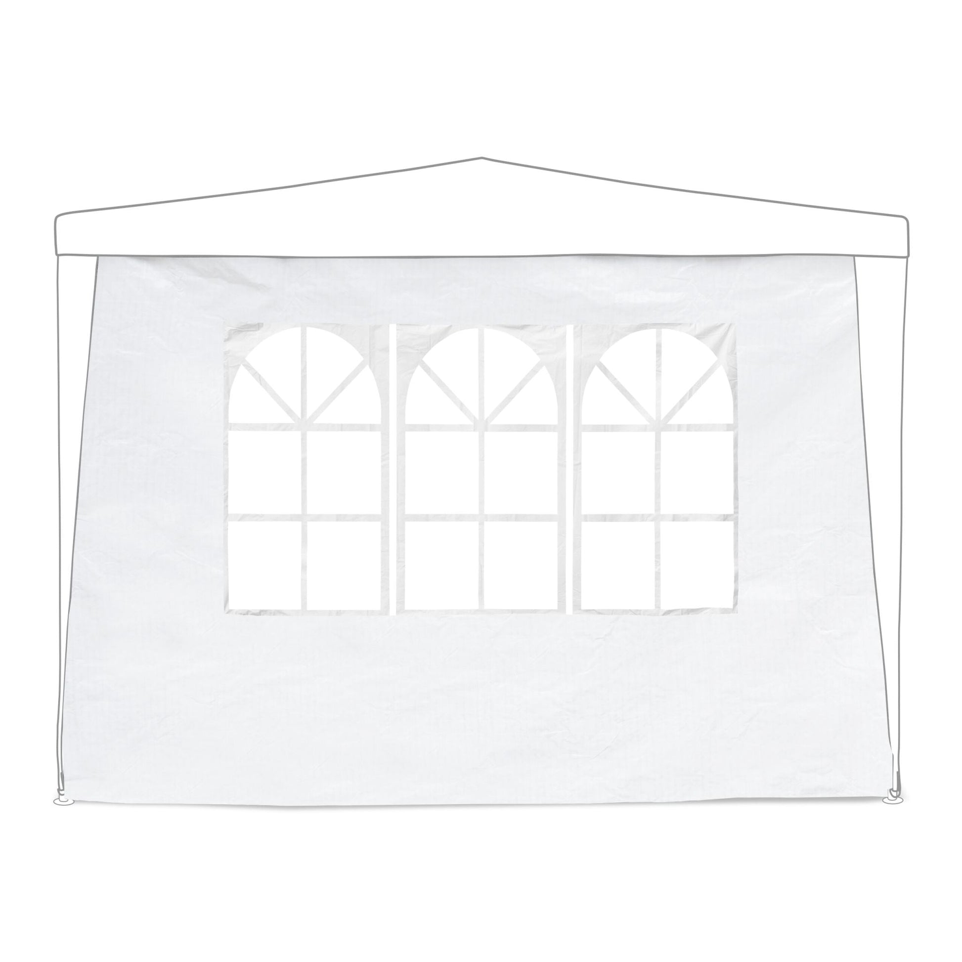 Pavillon Seitenteile 6er-Set Weiss-Transparent von Relaxdays