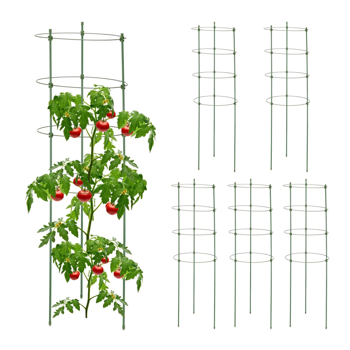 Rankhilfe 90cm 6er-Set Grün von Relaxdays