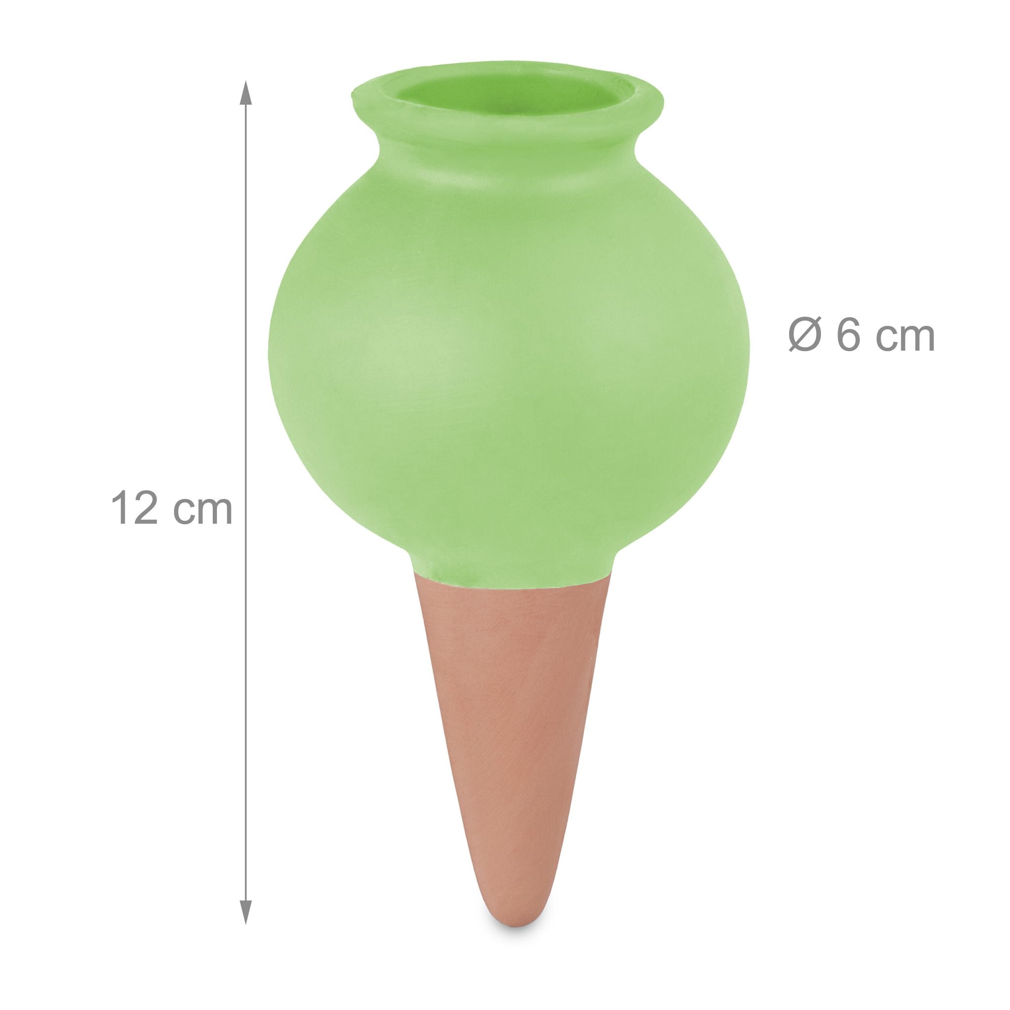 Tonkegel 4er-Set Grün-Hellbraun von Relaxdays