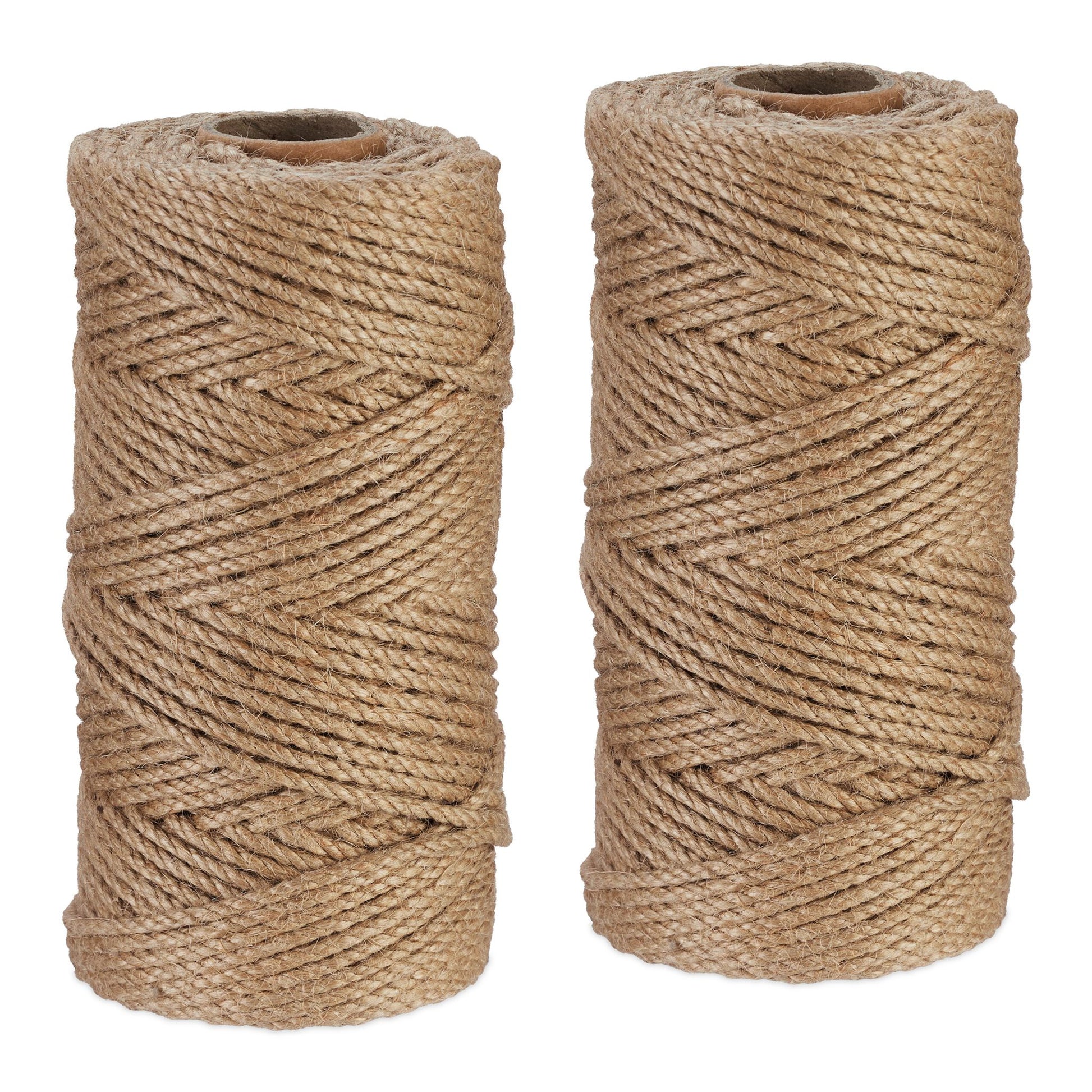 Juteschnur 4 mm x 100 m 2er-Set Hellbraun von Relaxdays