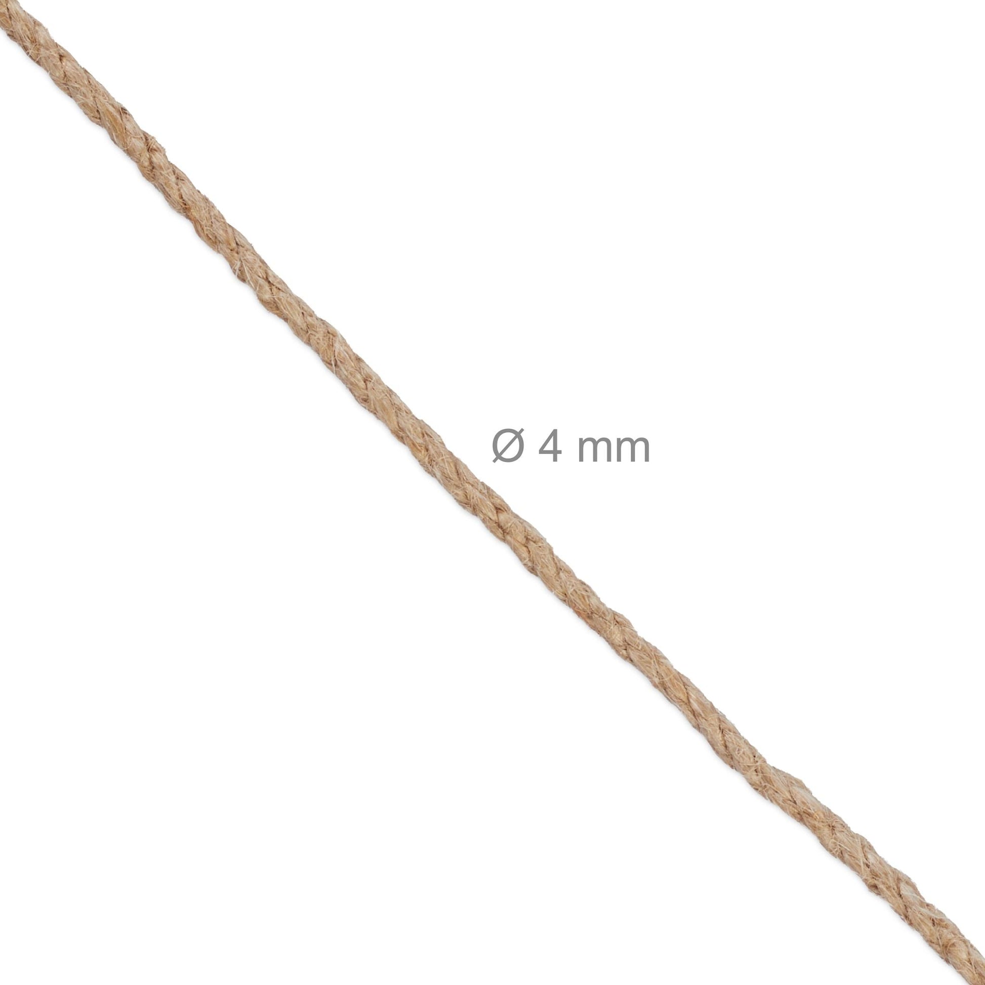 Juteschnur 4 mm x 100 m 2er-Set Hellbraun von Relaxdays