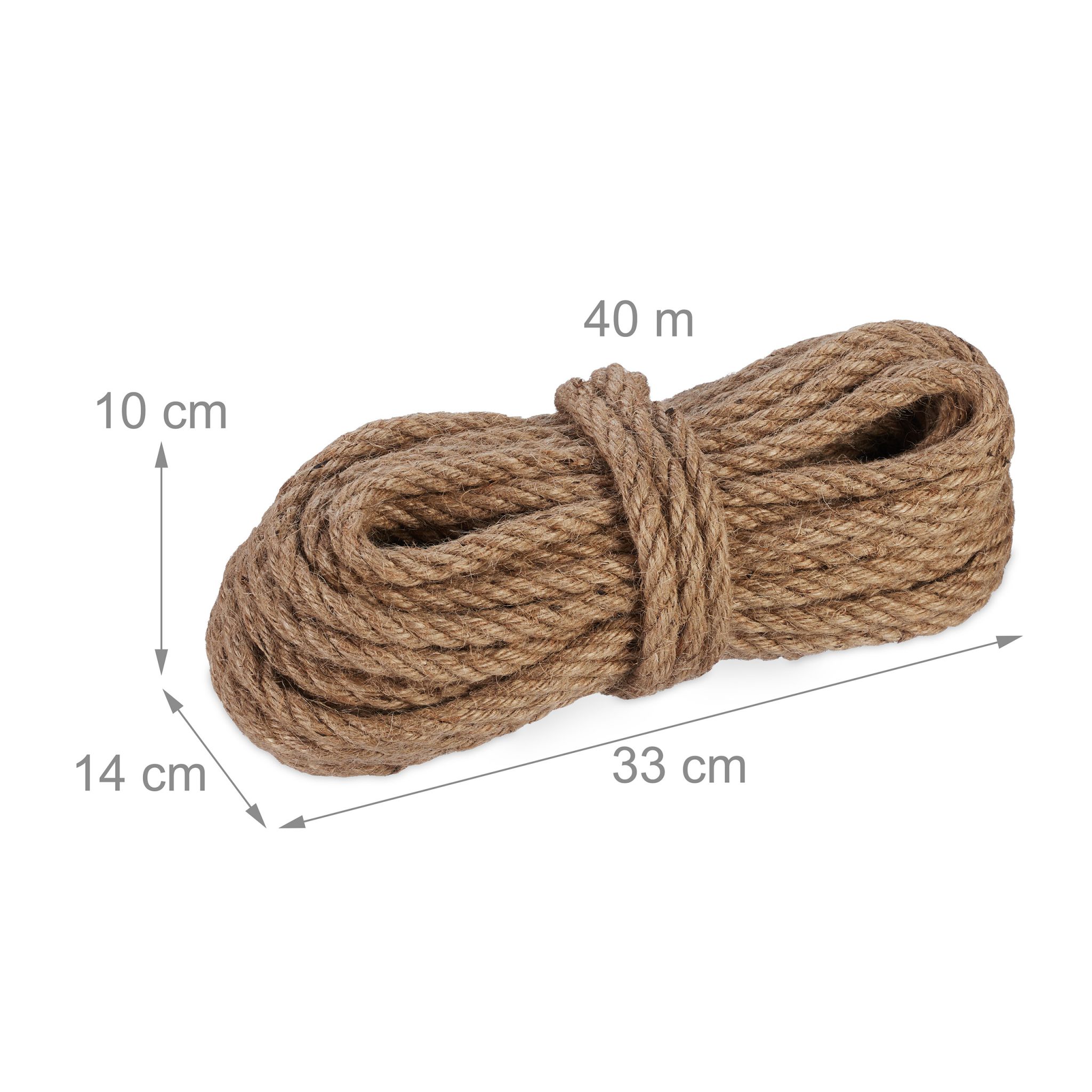 Juteseil 8 mm x 40 m Hellbraun von Relaxdays